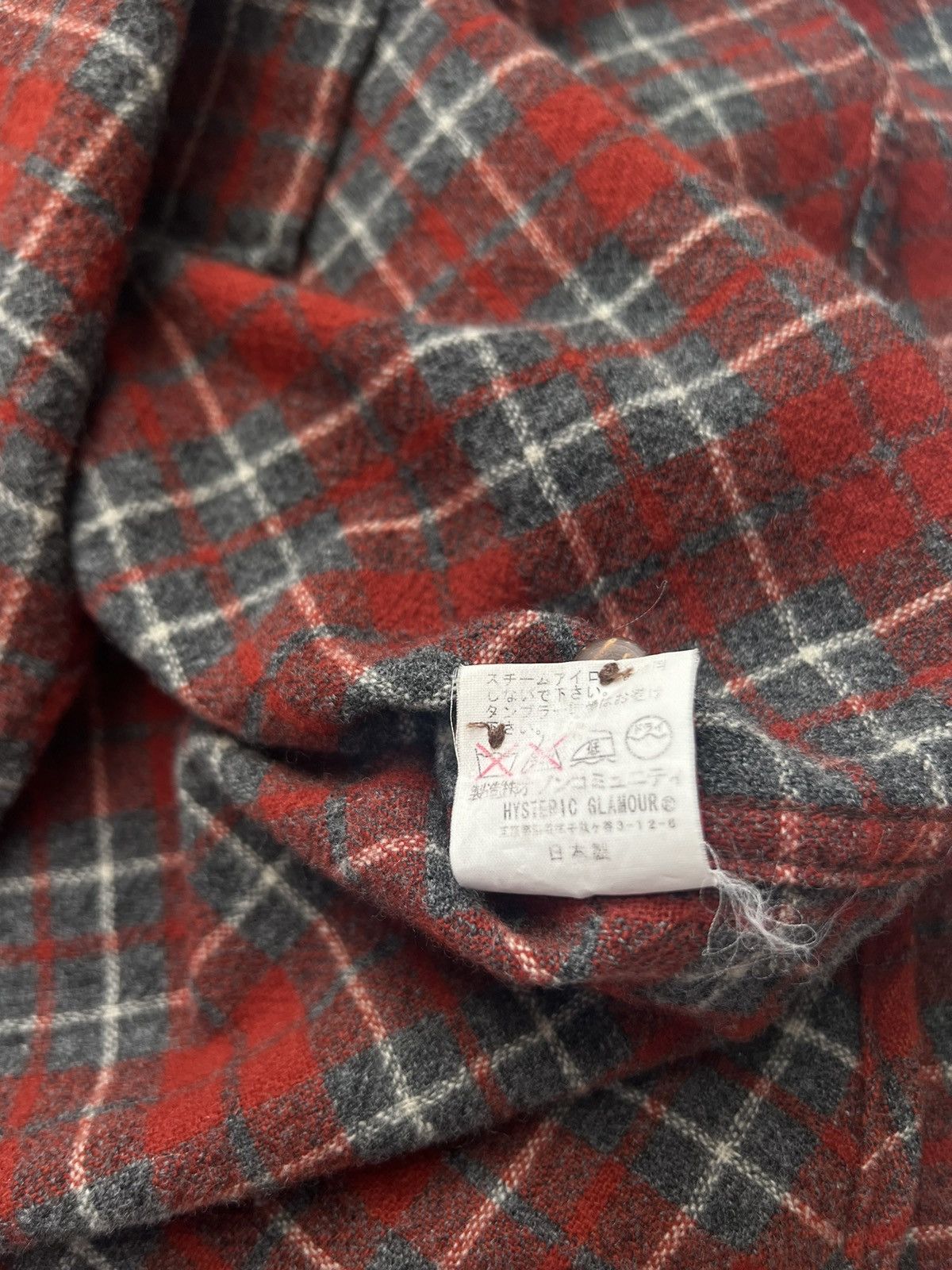 Hysteric Glamour 00’s HYSTERIC GLAMOUR HEAVY WOOL FLANNEL CHECK TIMBER SHIRT Size US M / EU 48-50 / 2 - 7 Thumbnail