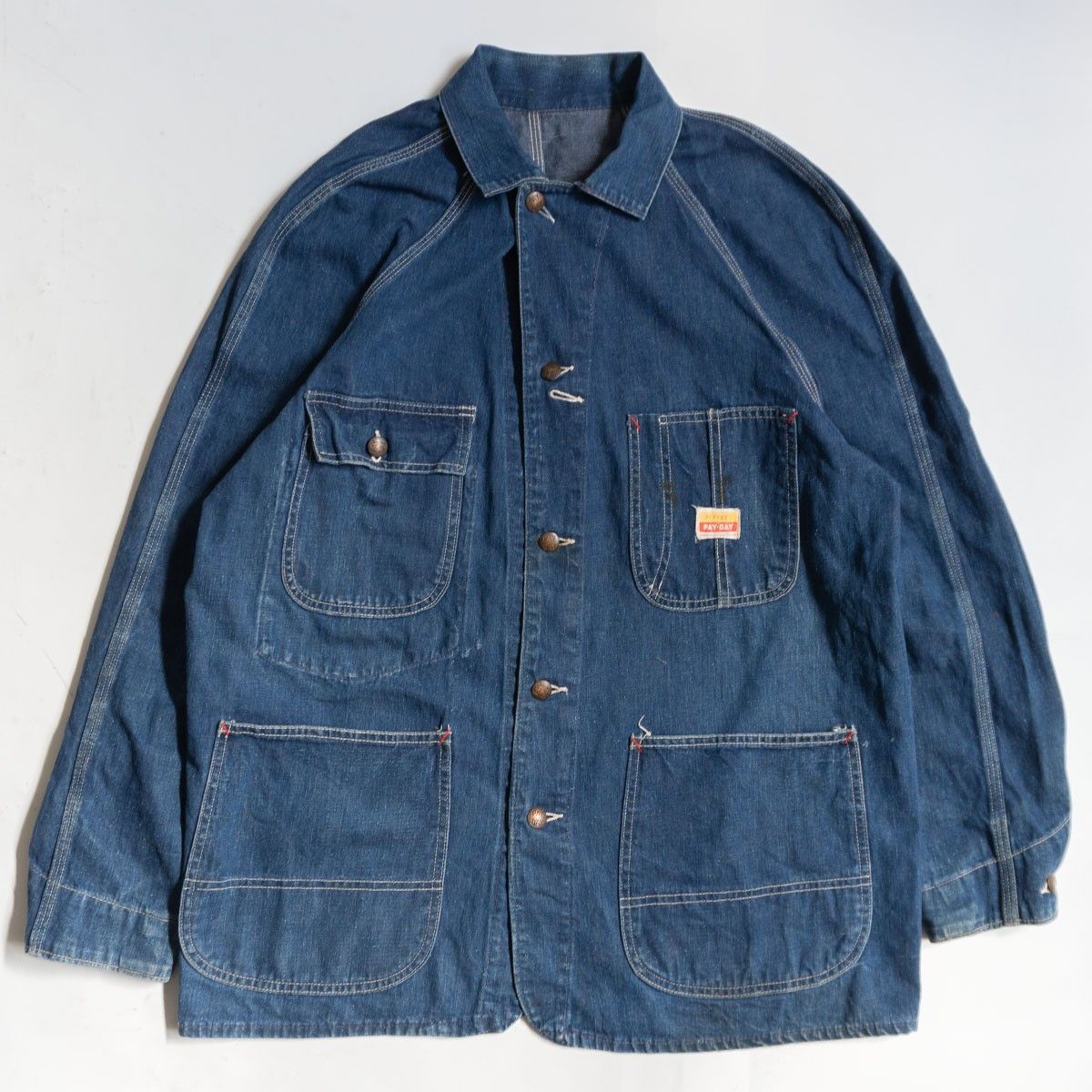 Vintage PAY DAY 50 Raglan Denim Coverall Size US XXL / EU 58 / 5 - 1 Thumbnail
