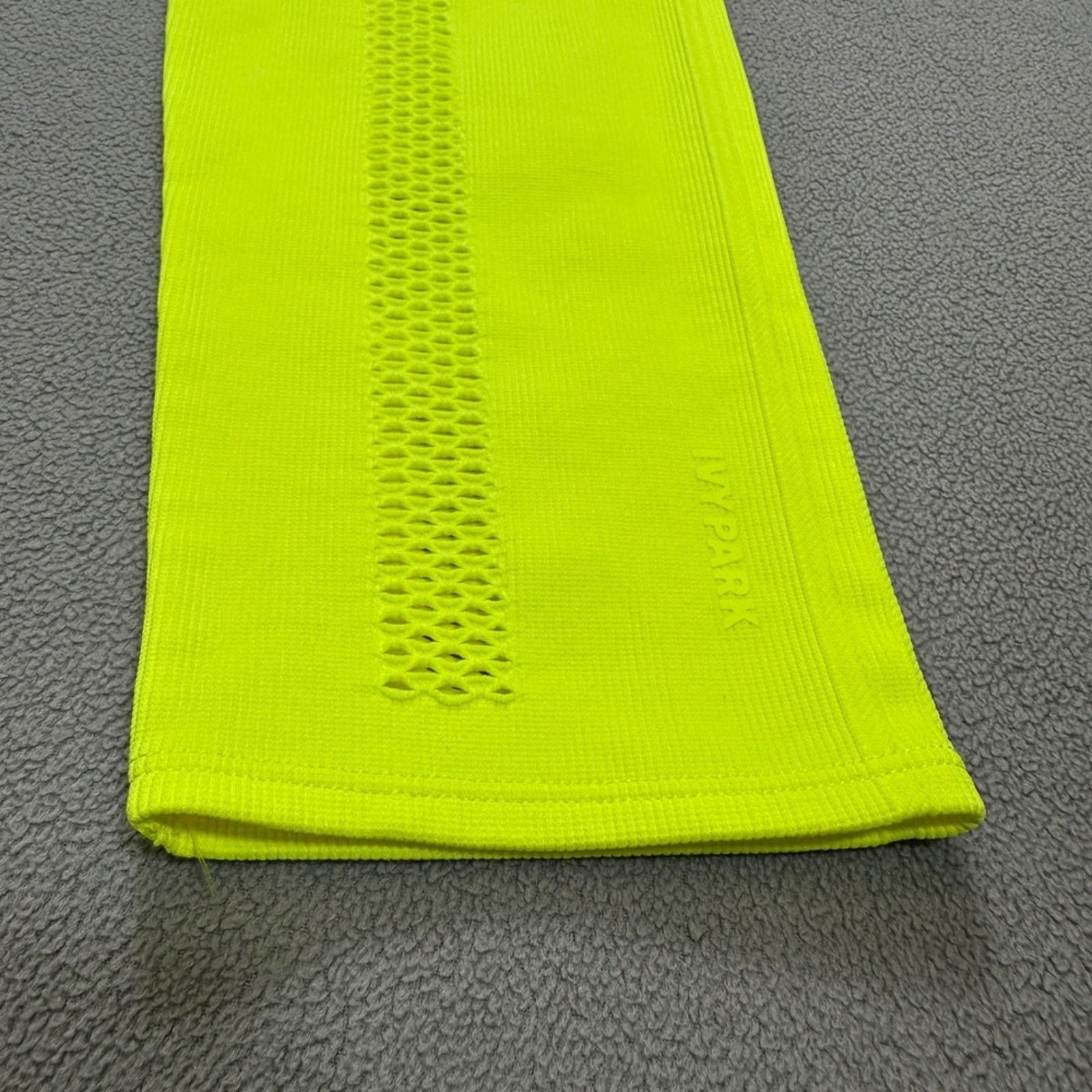 Ivy Park NWT Adidas x Ivy Park L Mesh Knit Catsuit Yellow Jumpsuit Size 34" / US 12 / IT 48 - 11 Thumbnail
