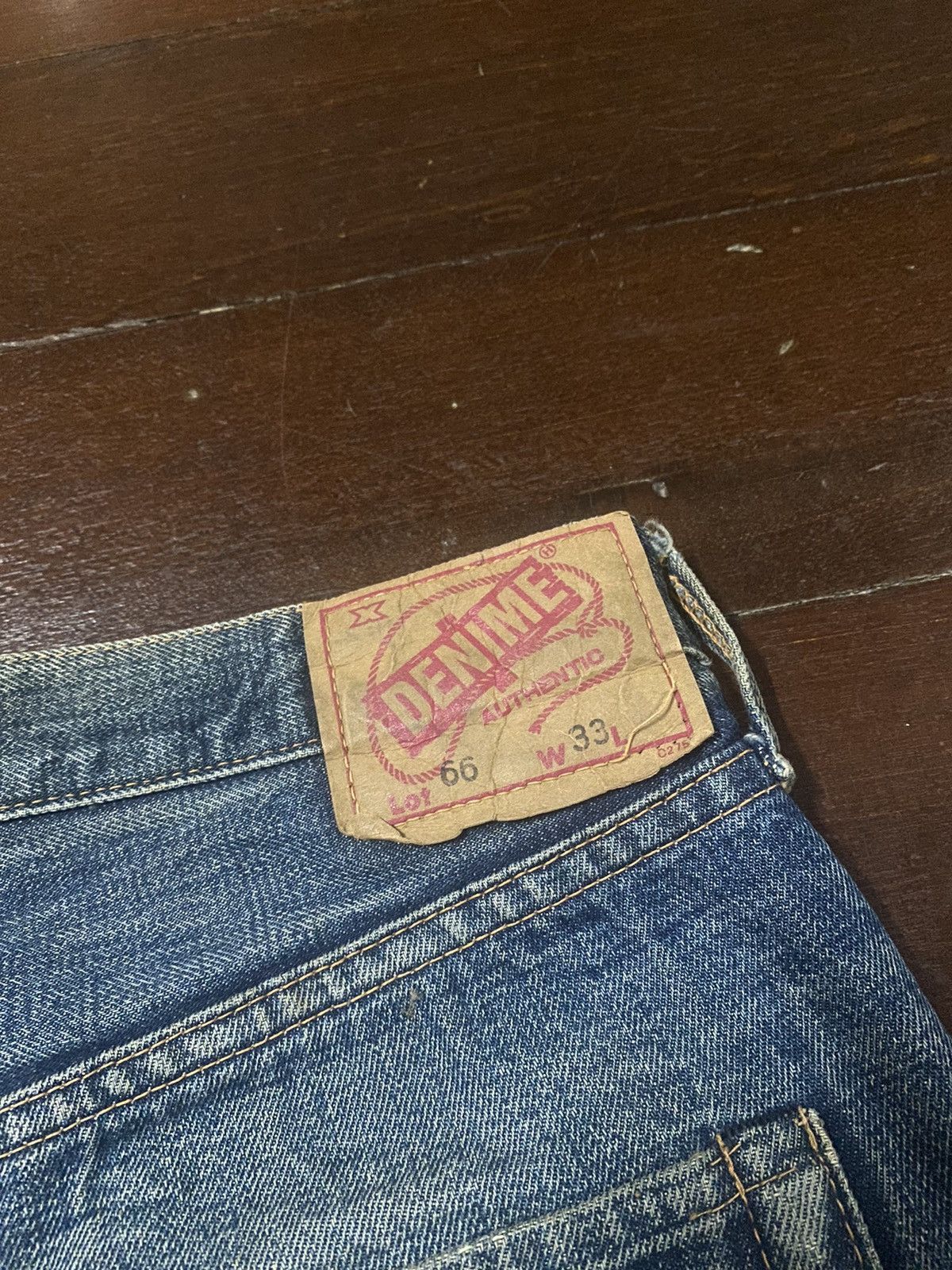 Denime Vintage DENIME JAPAN Distress Mud wash Selvedge Jeans Size US 34 / EU 50 - 16 Thumbnail