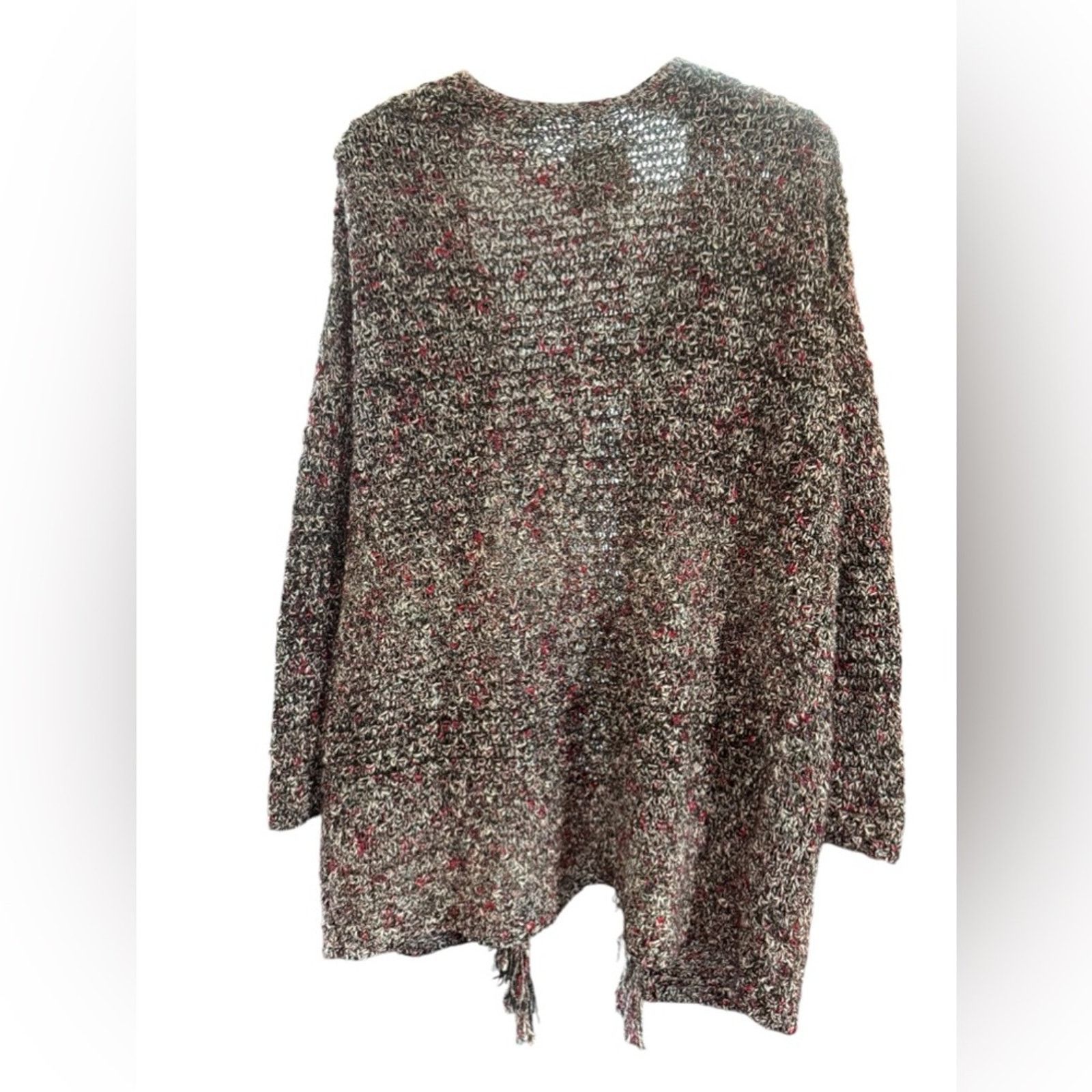 Joie Joie Fringed Boho Open Front Chunky Cardigan Sweater S Size S / US 4 / IT 40 - 2 Thumbnail