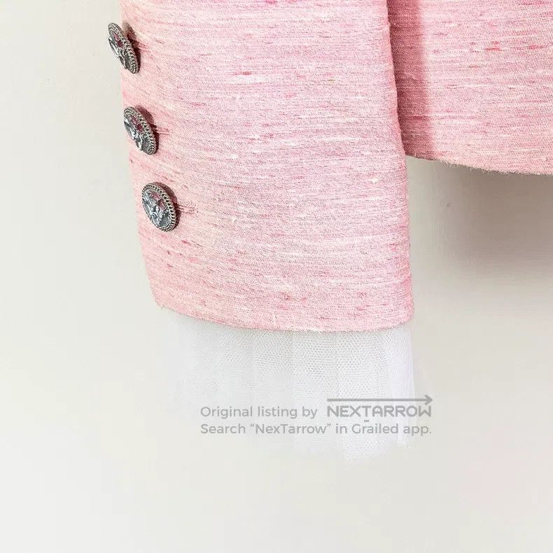 Chanel Chanel 17C Cuban Series Pink Cuff Lace Suit Jacket Size XXS / US 00 / IT 34 - 4 Thumbnail