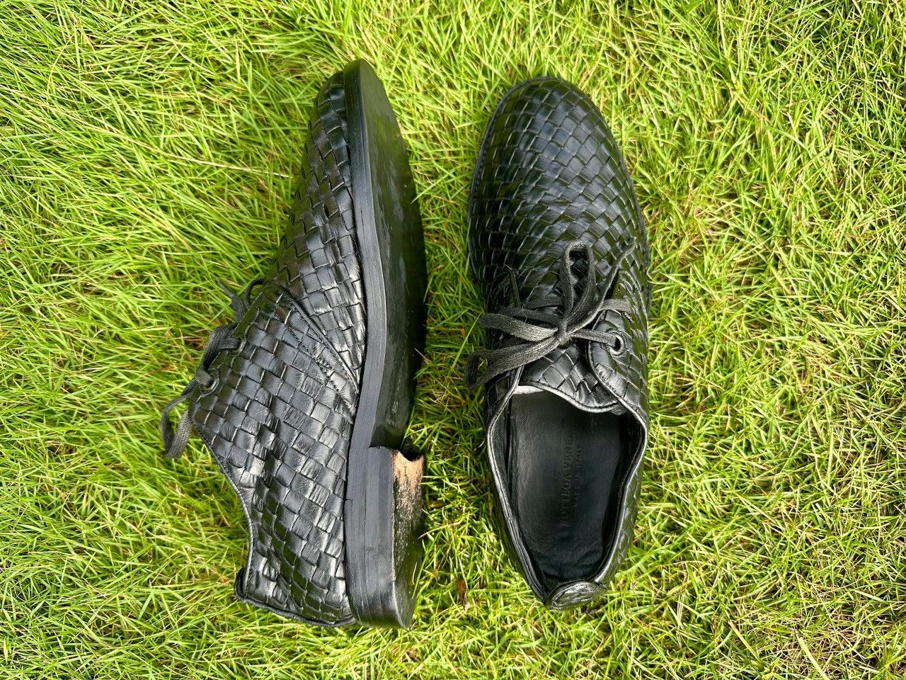 Bottega Veneta Authentic Bottega Veneta Intrecciato Nero Derby Oxford Size US 8 / EU 41 - 3 Thumbnail