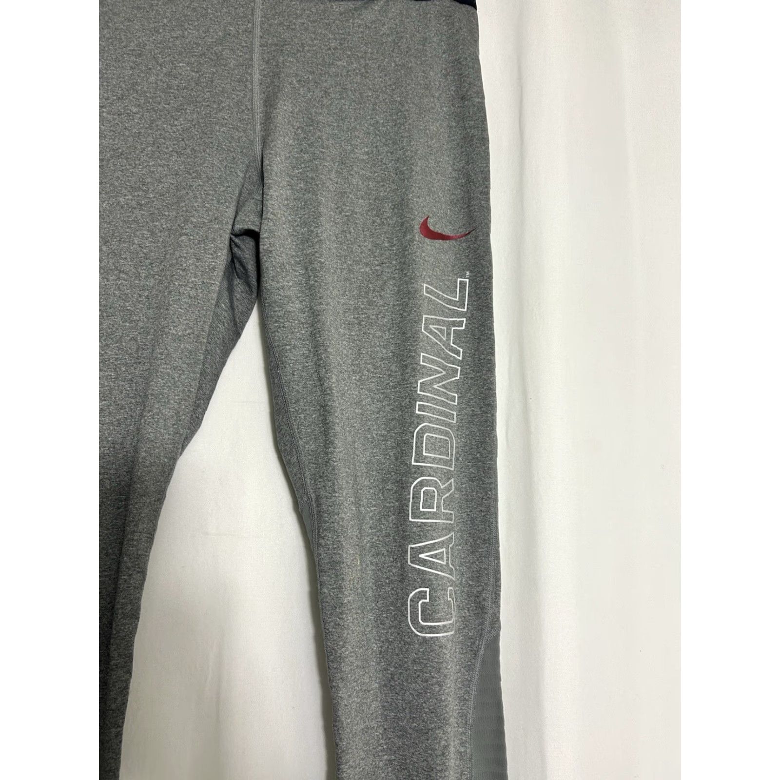 Nike Nike Dri-Fit Leggings Womens 2XL Gray Embroidered Compression Activewear Size 40" / US 18 - 3 Thumbnail