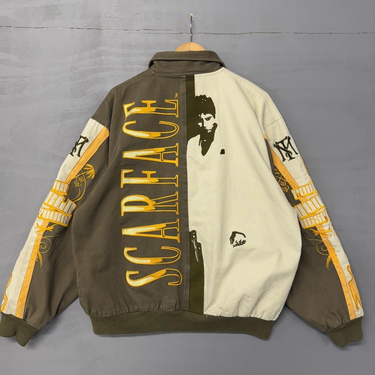 Jeff Hamilton RARE Vintage JH Design Scarface Nascar Bomber Jacket Large Size US L / EU 52-54 / 3 - 2 Thumbnail