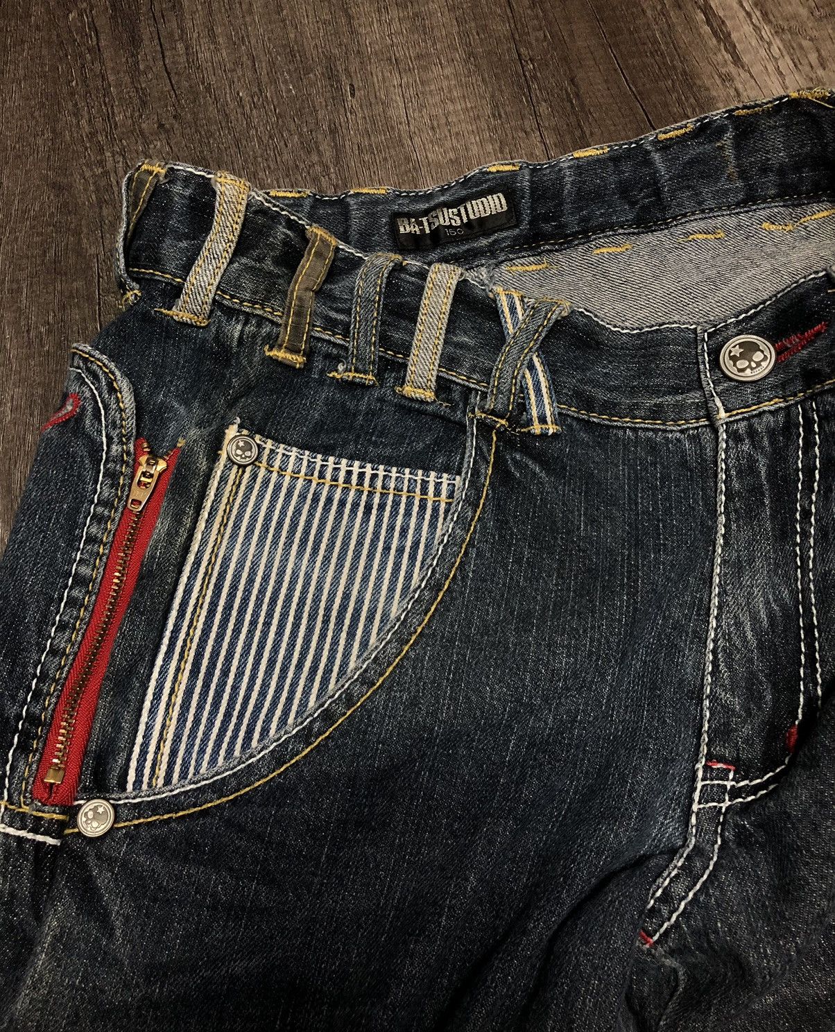 Hysteric Glamour × Japanese Brand BA-TSU STUDIO ROCK DENIM JEANS JAPANESE BRAND (UNISEX) Size US 29 - 23 Thumbnail