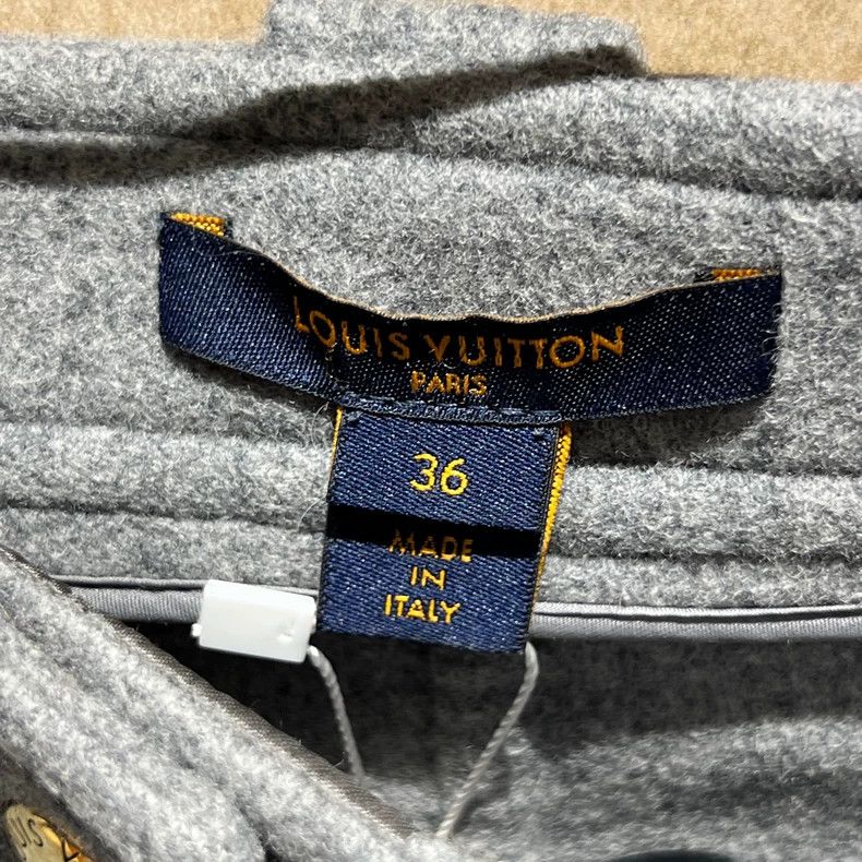 Louis Vuitton Louis Vuitton Grey presbyopic full-print wool A-line skirt Size 35" - 4 Thumbnail
