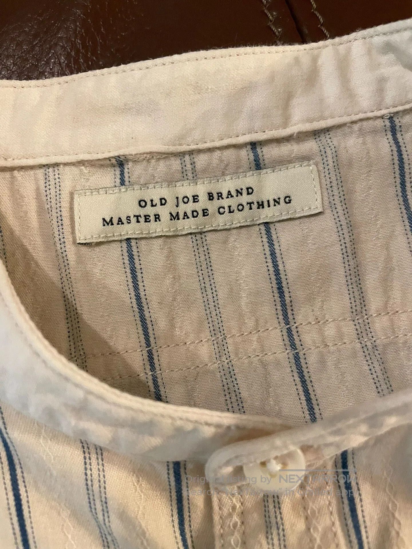 Old Joe vintage style men's shirt with stand collar. Size US M / EU 48-50 / 2 - 2 Thumbnail
