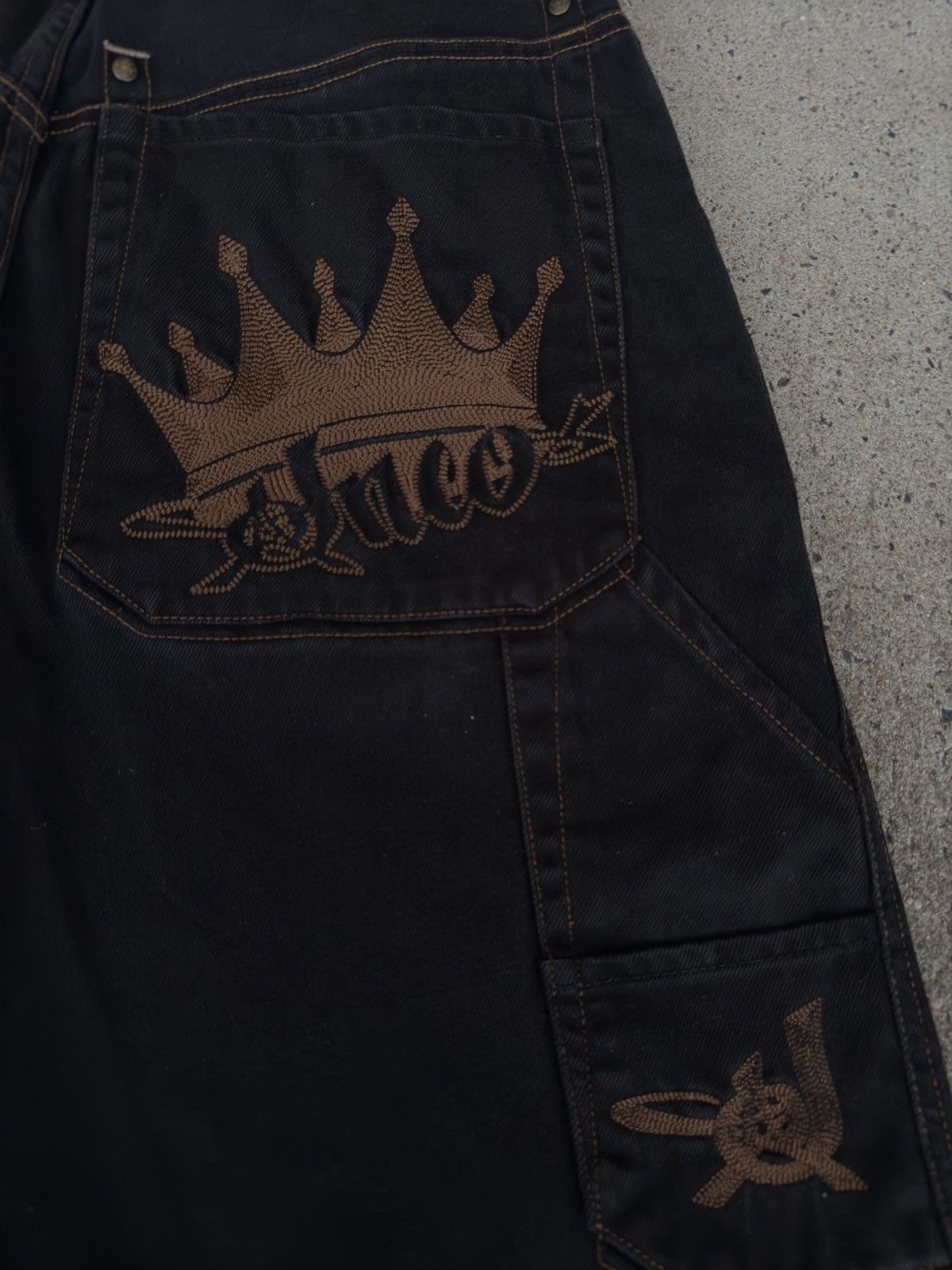 JNCO × Jean × Vintage JNCO Jorts — Crown original black Size US 32 / EU 48 - 3 Thumbnail