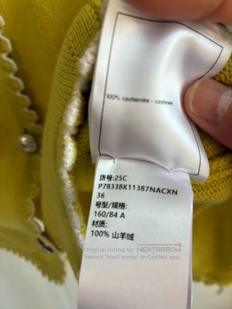 Chanel Chanel 25c wavy yellow cashmere knitted cardigan coat Size XS / US 0-2 / IT 36-38 - 6 Thumbnail