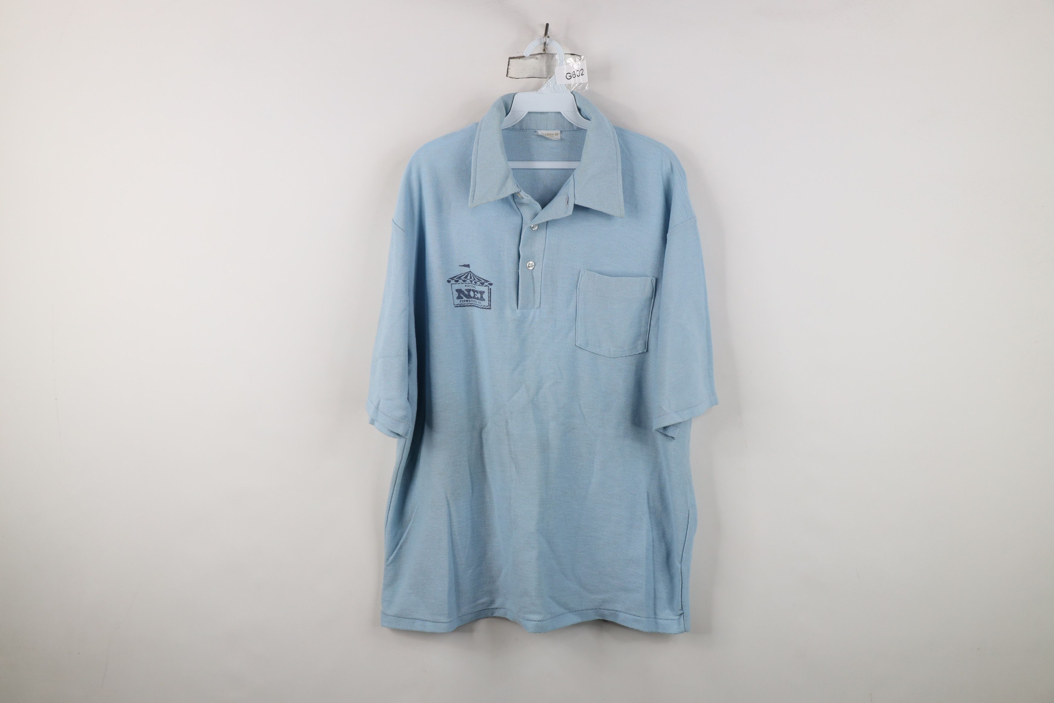 Vintage Vintage 70s National Expositions Inc NEI Knit Polo Shirt US Size US XXL / EU 58 / 5 - 1 Thumbnail