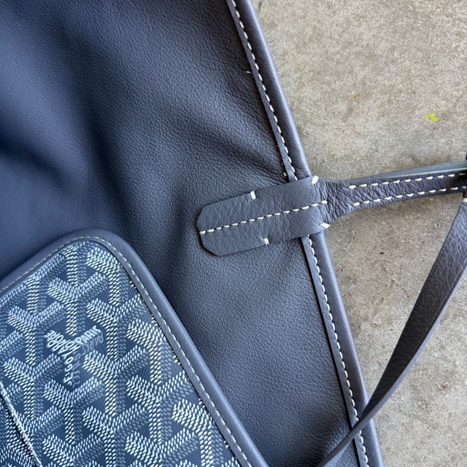 Goyard Goyard Anjou GM Calfskin And Canvas Tote Bag Size ONE SIZE - 9 Thumbnail