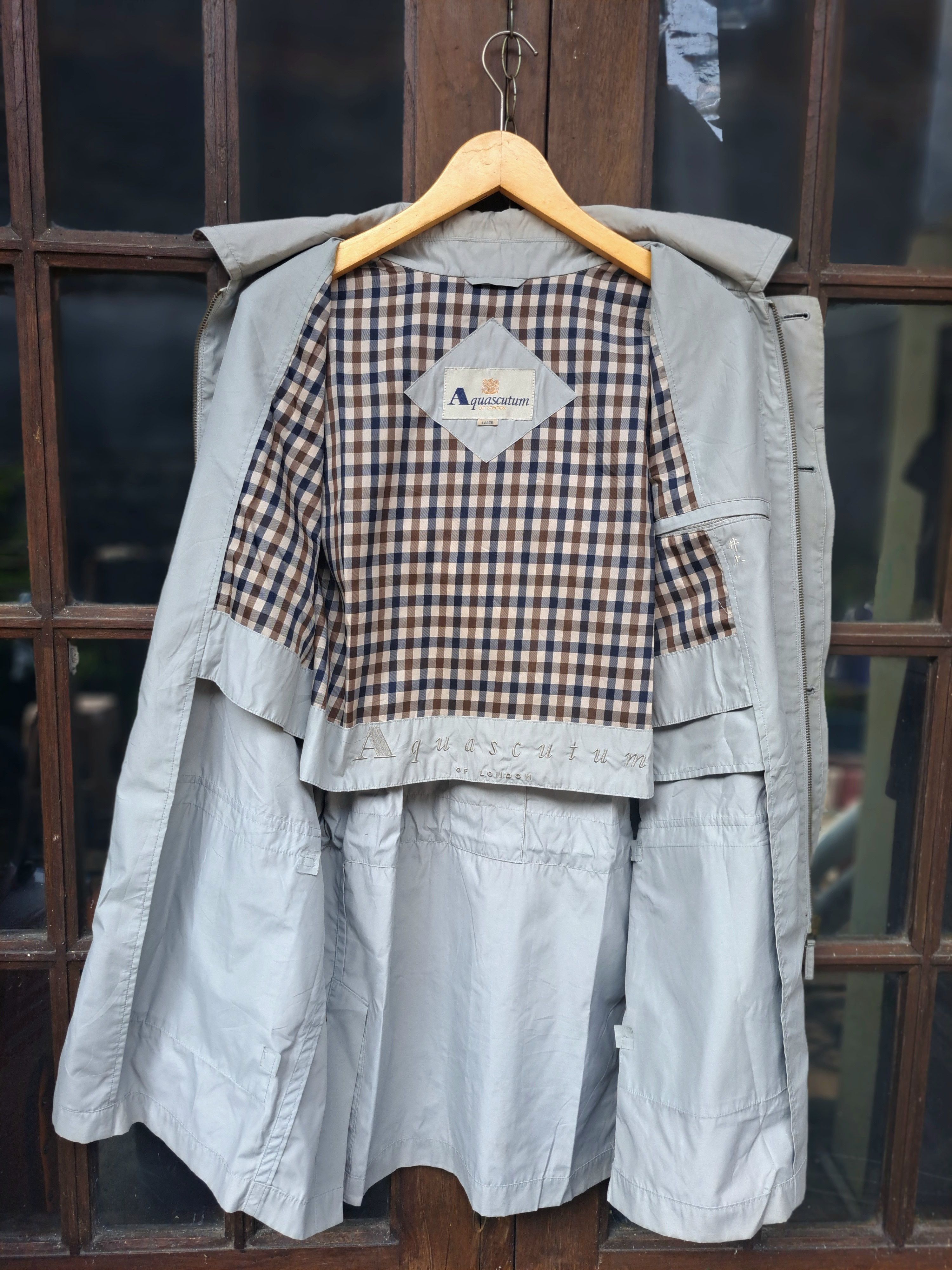 Aquascutum × Vintage Vintage Aquascutum Coat Light Jacket Mens Large Size US L / EU 52-54 / 3 - 3 Thumbnail