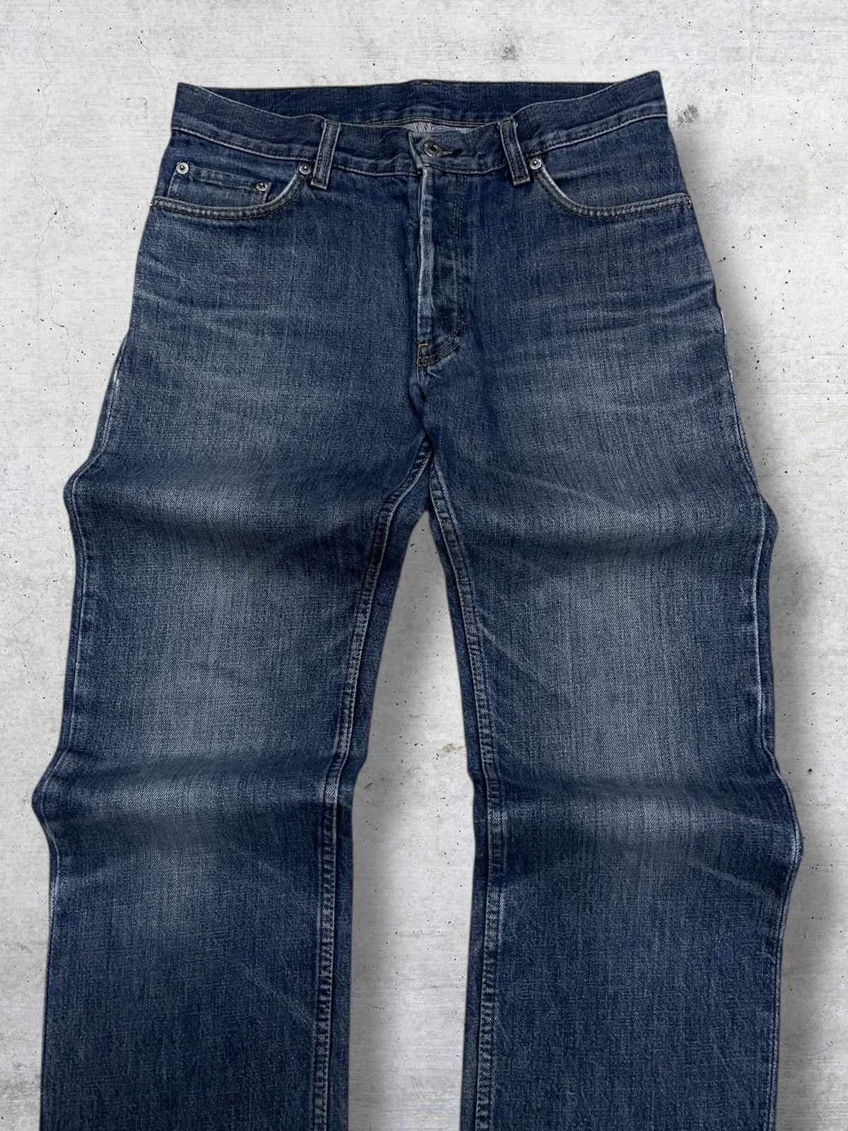 Helmut Lang VINTAGE HELMUT LANG 1998 DISTRESSED BLUE WASHED OG DENIM Size US 30 / EU 46 - 3 Thumbnail
