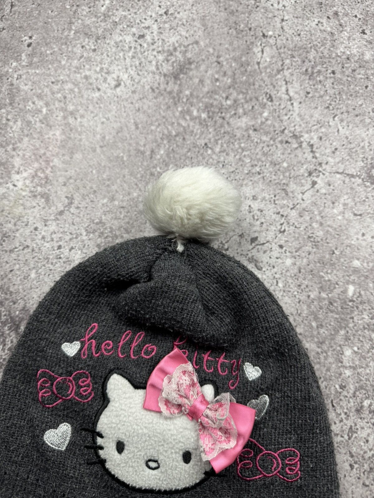 Japanese Brand Vintage Y2K Beanie Hello Kitty Fur Hat Japan street style Size ONE SIZE - 3 Thumbnail