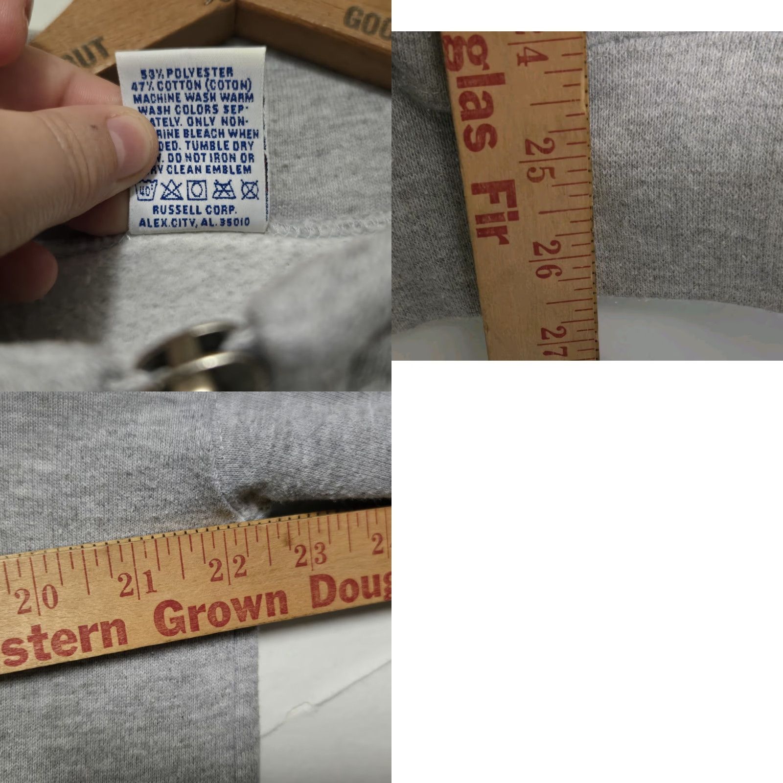 Russell Athletic VINTAGE Russell Athletic Sweatshirt Quarter Zip USA Made Large Gray Hazelton Area Cougars Men L Size US L / EU 52-54 / 3 - 8 Thumbnail