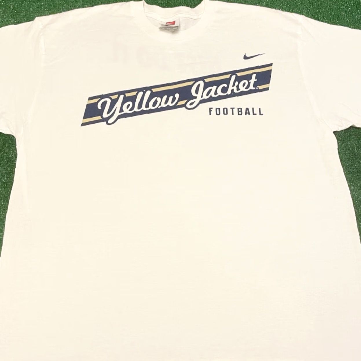 Nike VINTAGE Nike Georgia Tech Yellow Jackets Football Just Do It VTG Shirt 2XL White Men 90s Shirt Mens Size US XXL / EU 58 / 5 - 4 Thumbnail