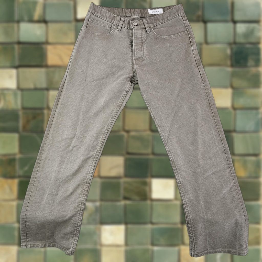 Gustin Gustin Pants Mens 30 Straight Fit Button Fly Washed California Gray Size US 30 / EU 46 - 1 Thumbnail