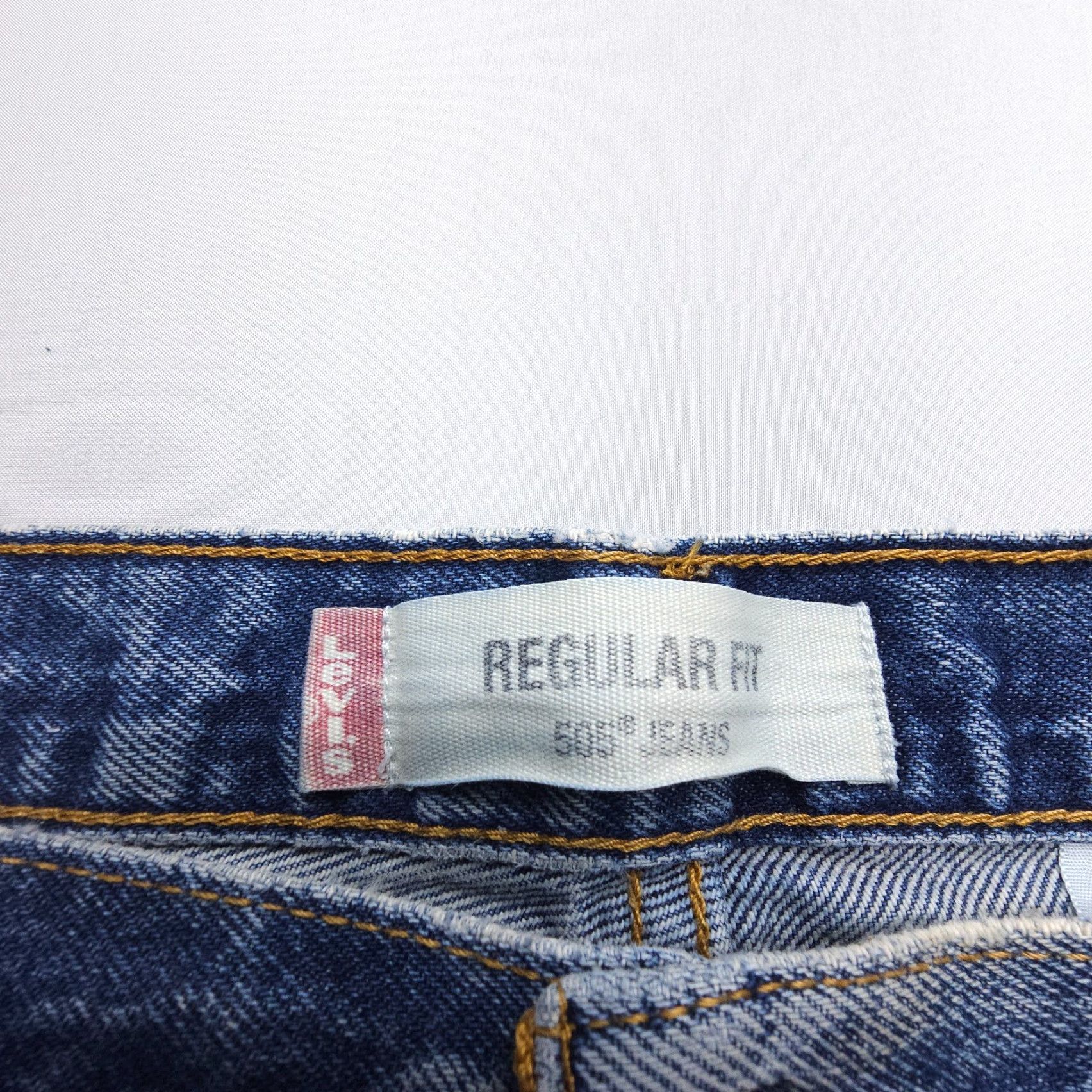 Levi's VINTAGE Levi's 505 Straight Jeans Mens 40 x 30 Dark Wash Y2K 2000s Denim Cotton Regular Jeans Mens Size US 40 / EU 56 - 3 Thumbnail