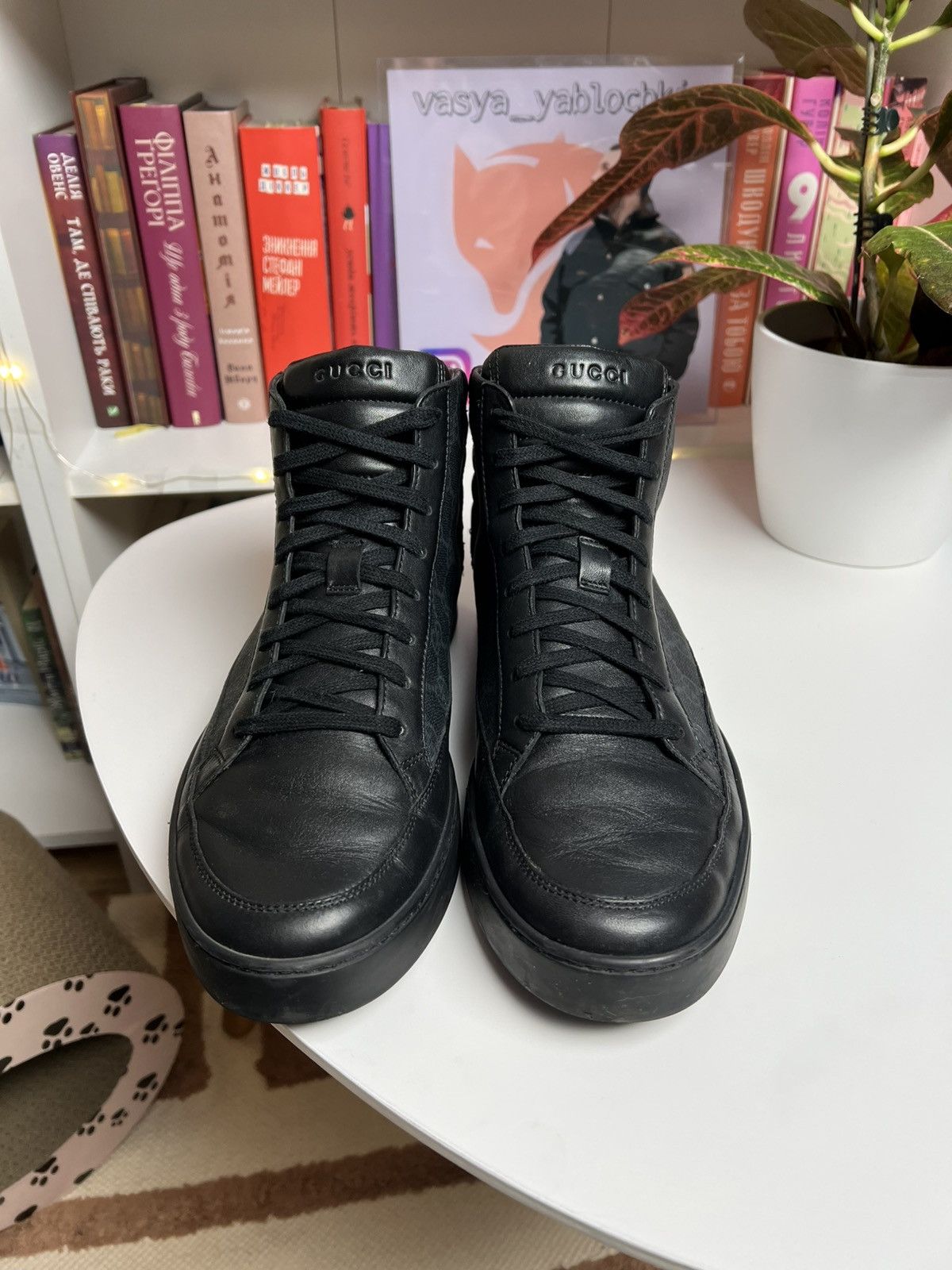 Gucci Gucci gg monogram hi-top sneakers clean luxury shoes Size US 9 / EU 42 - 2 Thumbnail