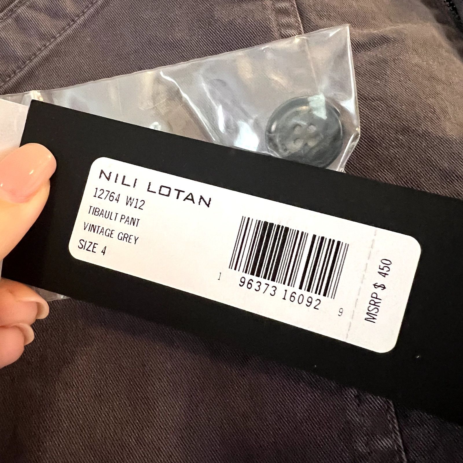 Nili Lotan Nili Lotan Tibault Vintage gray Cargo Straight Leg Pants 4 Size 27" / US 4 / IT 40 - 4 Thumbnail