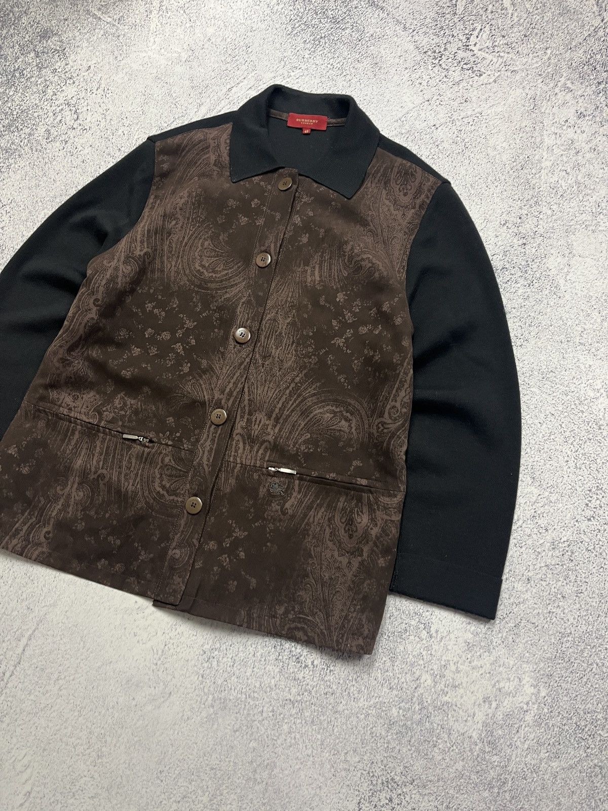 Burberry Vintage Burberry Paisley Pattern Wool Acrylic Jacket Sweater Size US M / EU 48-50 / 2 - 5 Thumbnail