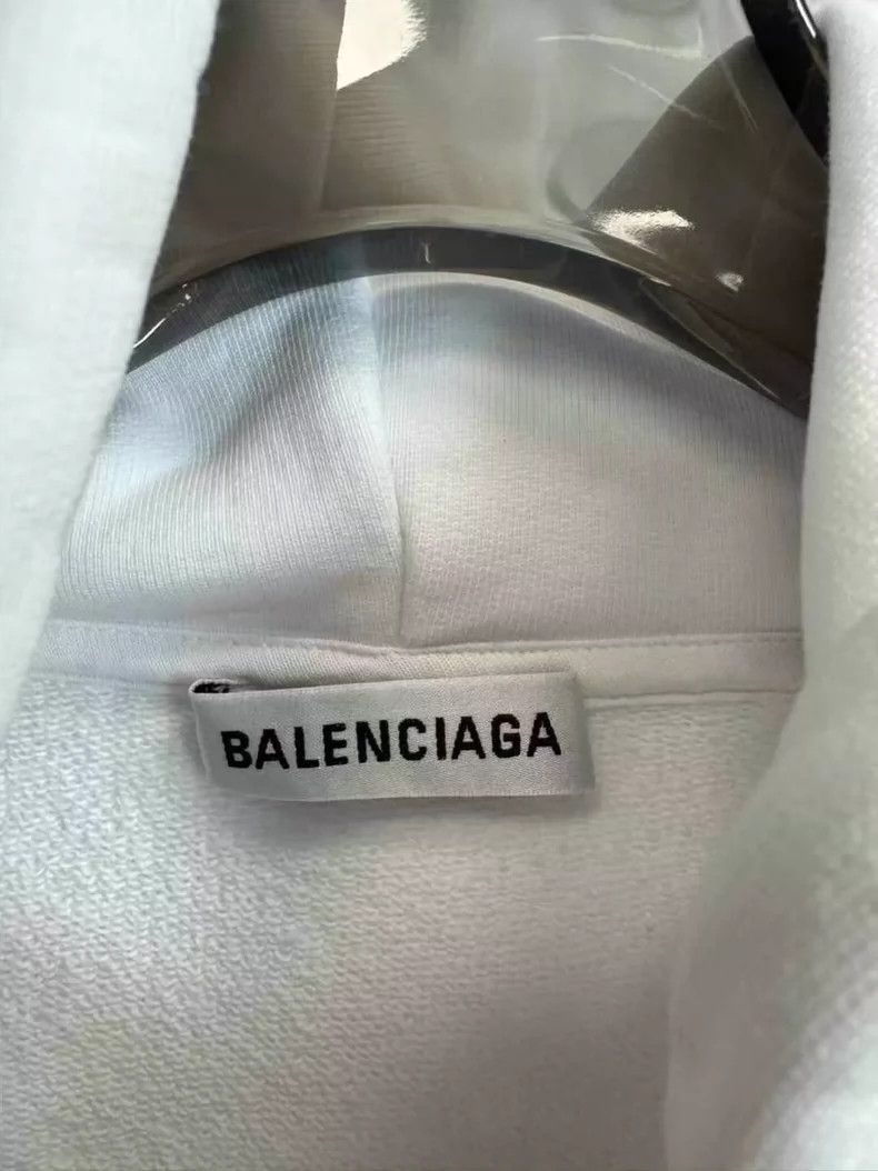 Balenciaga Balenciaga White Waves Cola logo Hoodie 2501-Nextarrow Size US S / EU 44-46 / 1 - 4 Thumbnail