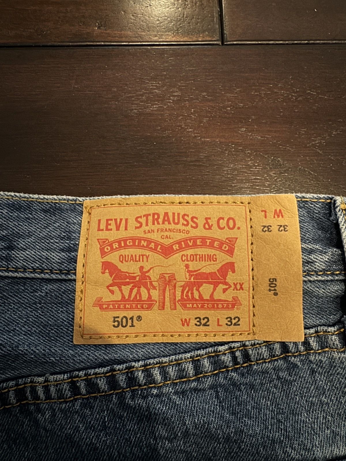 Levi's Levi 501 Blue Wash Jeans Size US 32 / EU 48 - 3 Thumbnail