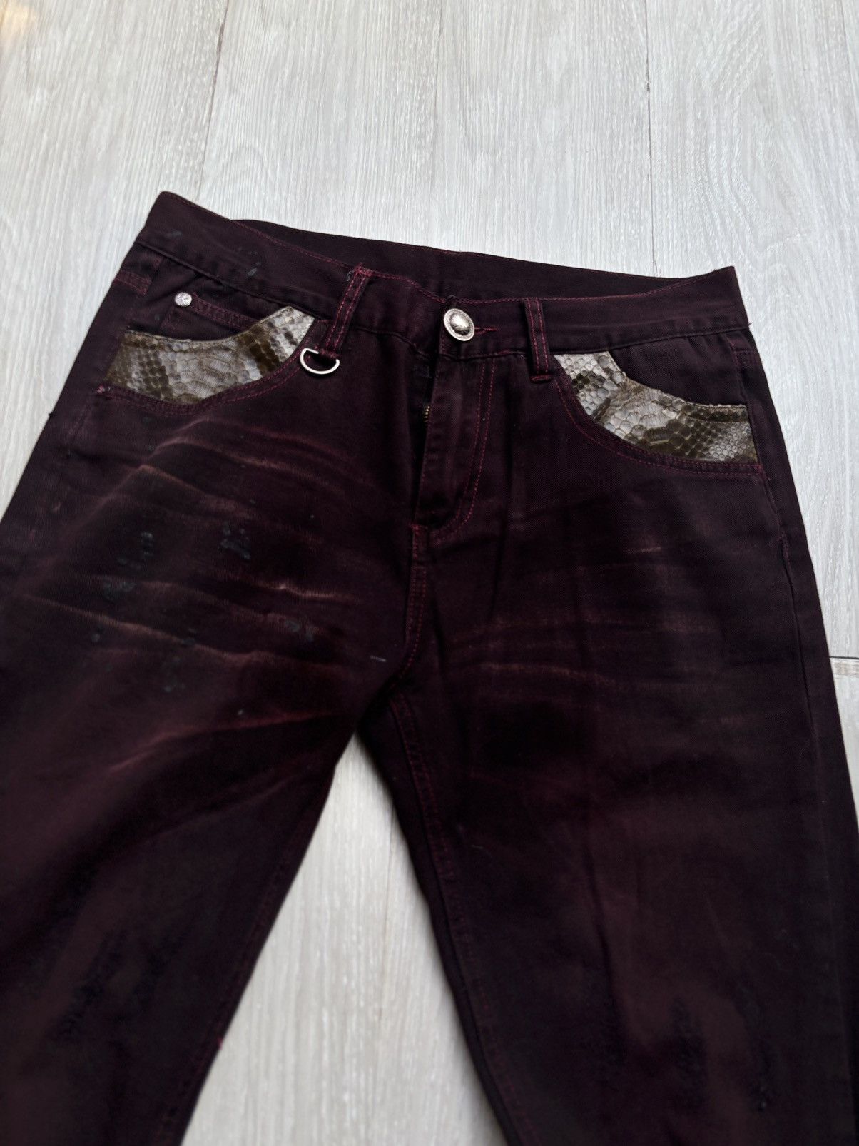 Japanese Brand Black baccara lace up flare jeans Size US 28 / EU 44 - 2 Thumbnail
