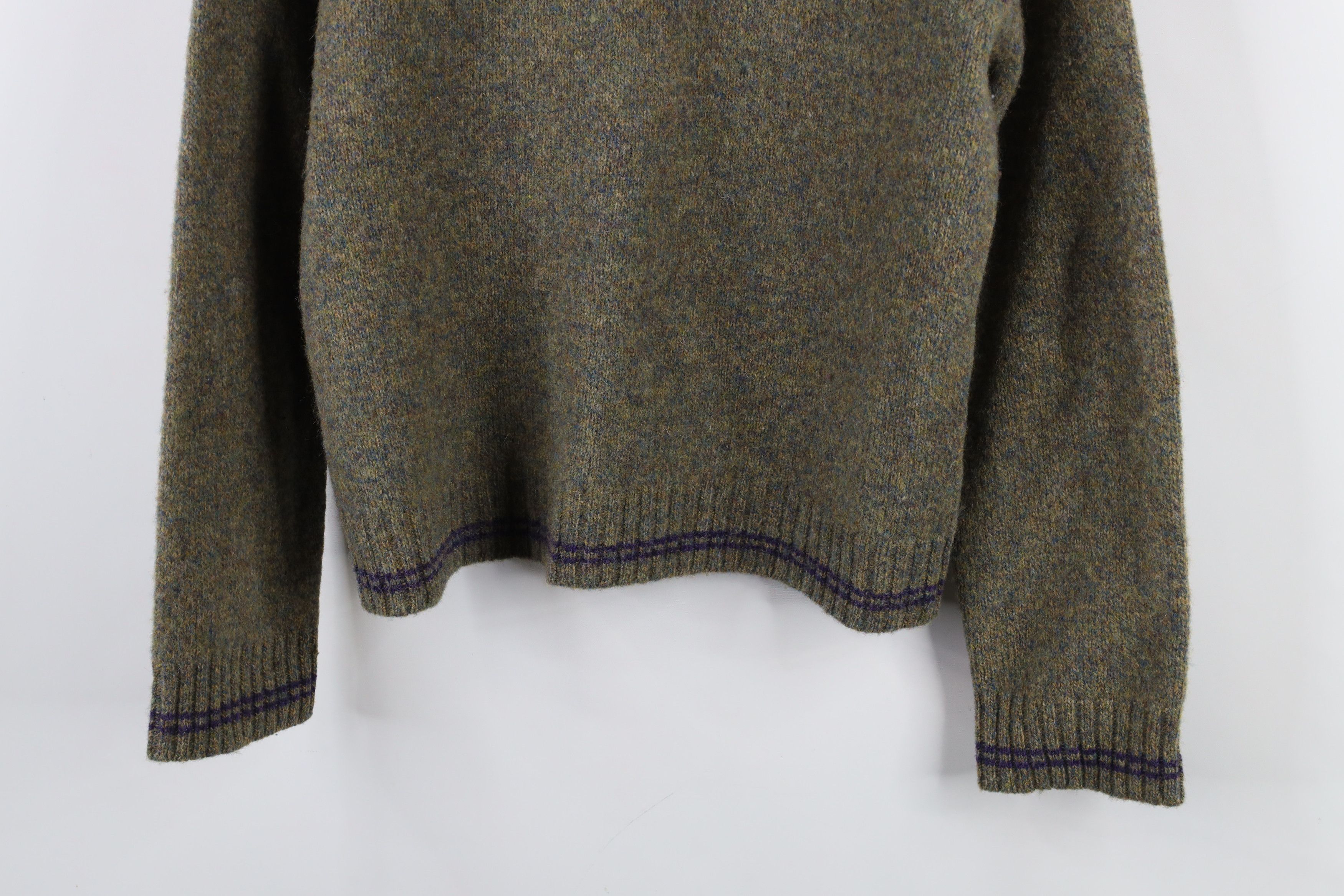 Abercrombie & Fitch × Vintage Vintage 90s Abercrombie & Fitch Fair Isle Wool Knit Sweater Size L / US 10 / IT 46 - 3 Thumbnail