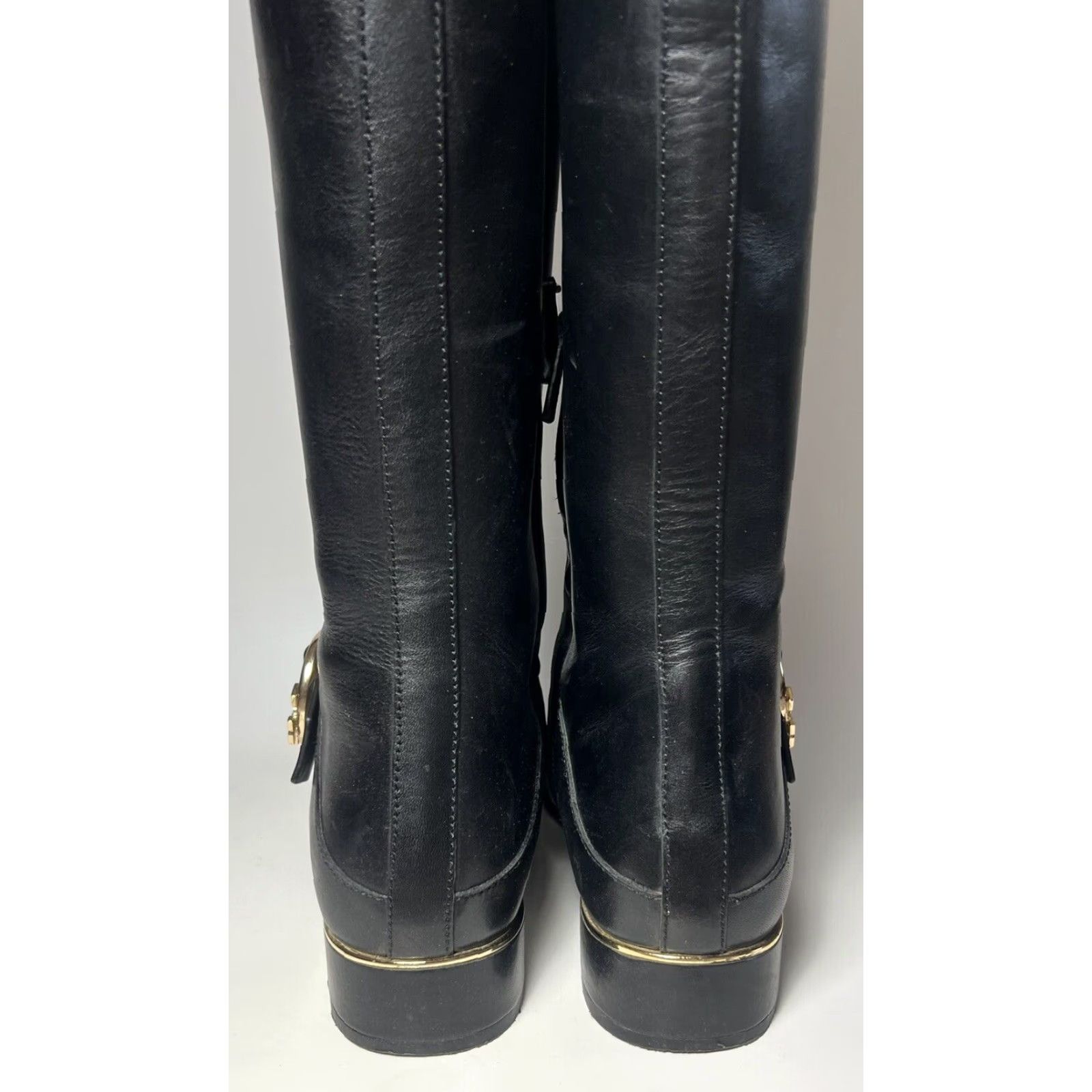 Tory Burch Tory Burch Sofia Knee High Riding Boots 9 Black Leather Zip Buckle Logo Womens Boots Size US 9 / IT 39 - 7 Thumbnail