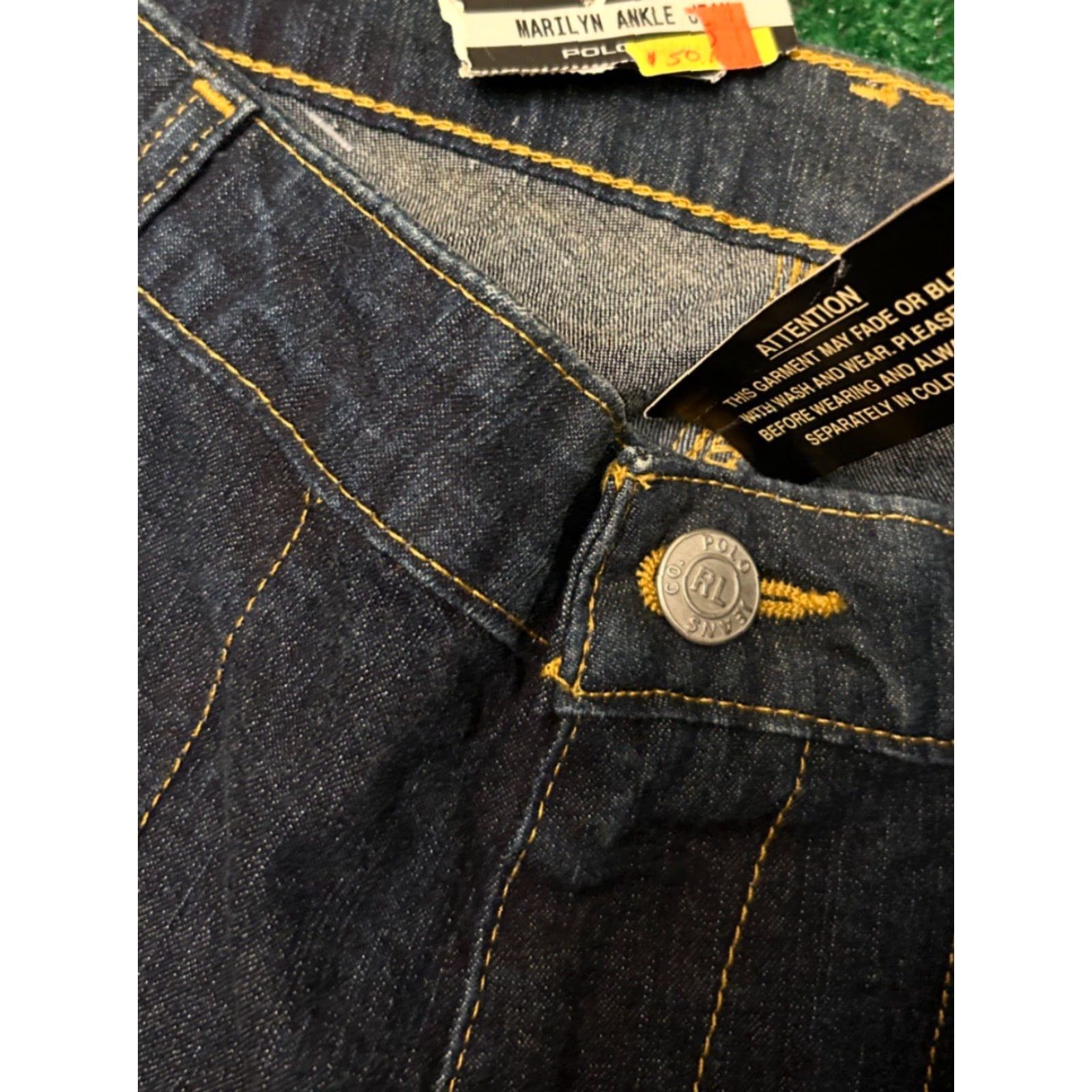 Polo Ralph Lauren VINTAGE Polo Jeans Marilyn Ankle Zip Jeans Womens Size 6 90s Polo Ralph Lauren Blue Size 28" / US 6 / IT 42 - 2 Thumbnail