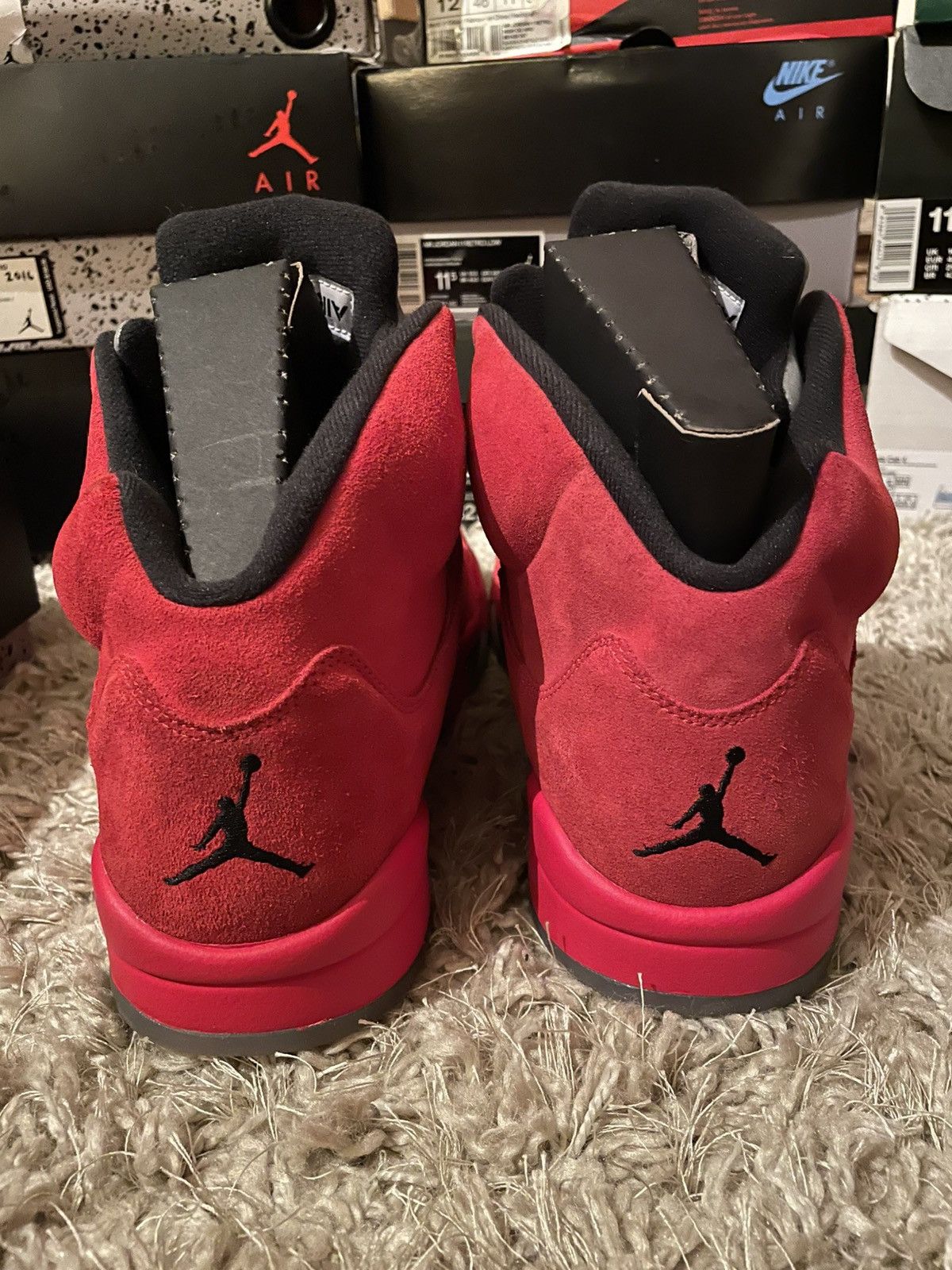 Jordan Brand Jordan 5 Red Suede Size US 13 / EU 46 - 6 Thumbnail