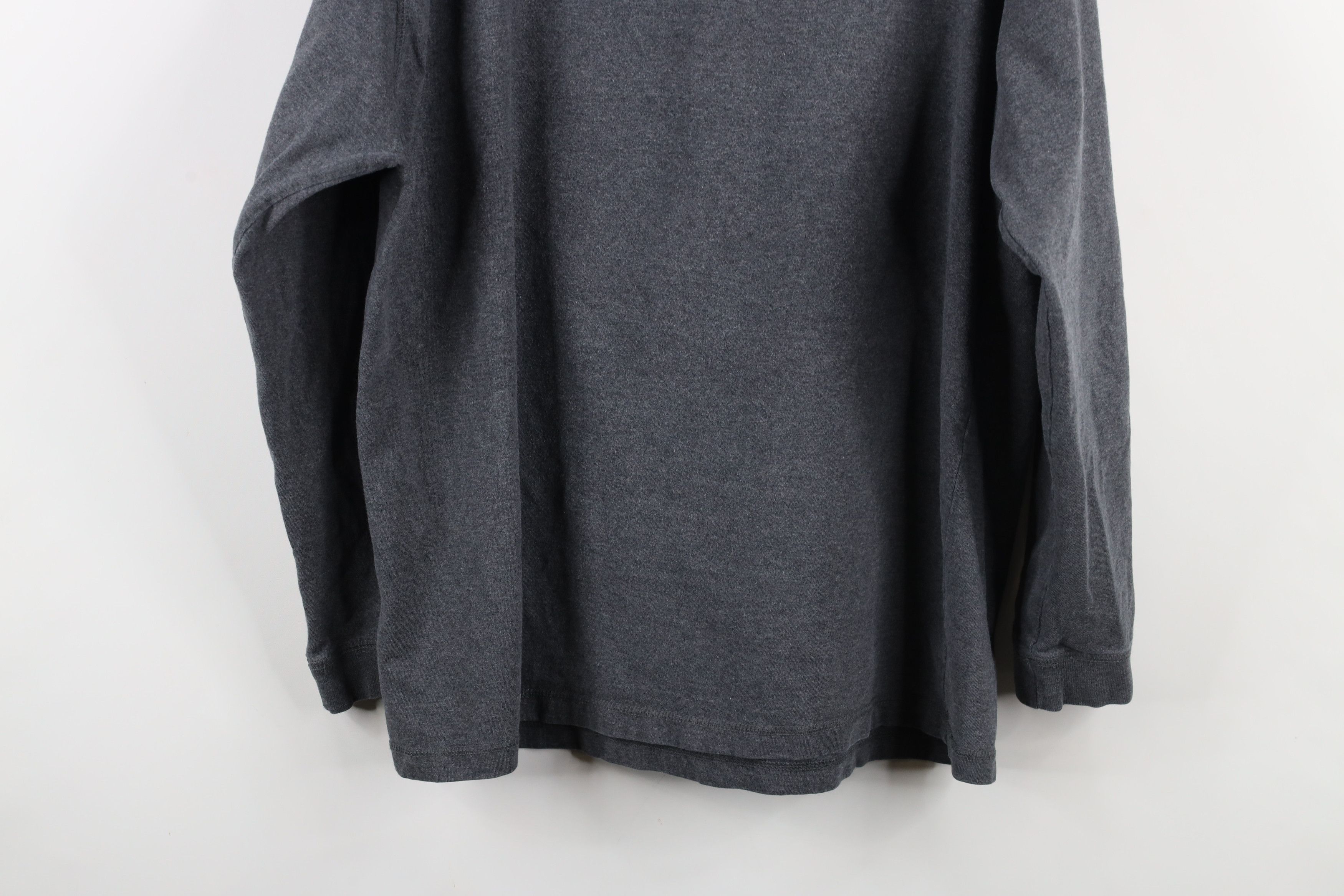 Vintage Vintage 90s Streetwear Blank Long Sleeve Henley T-Shirt Gray Size US XL / EU 56 / 4 - 10 Thumbnail