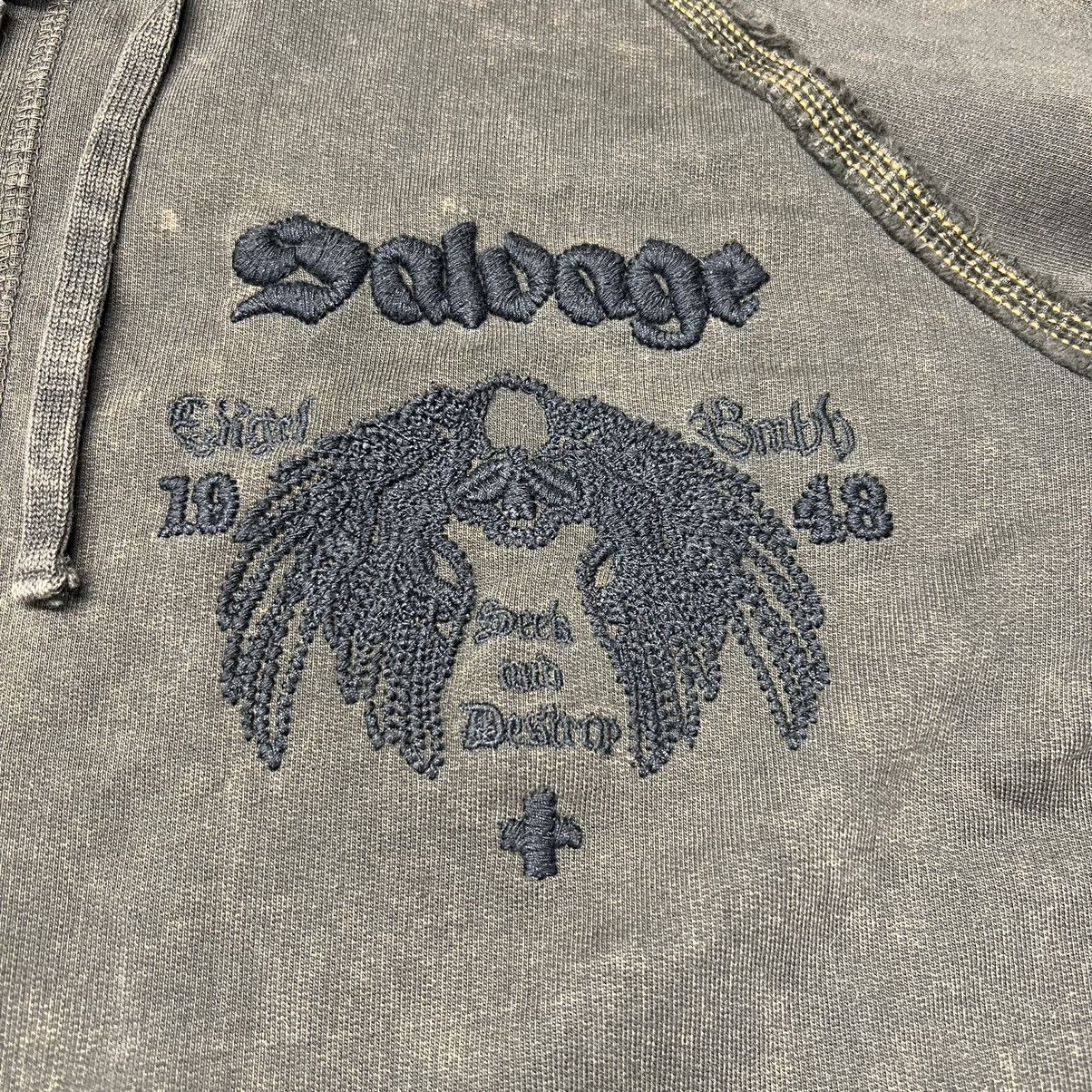 If Six Was Nine × Japanese Brand × Salvage Salvage Hoodie Y2K Skull Cross Wing Japanese Sweatshirt Size US L / EU 52-54 / 3 - 6 Thumbnail