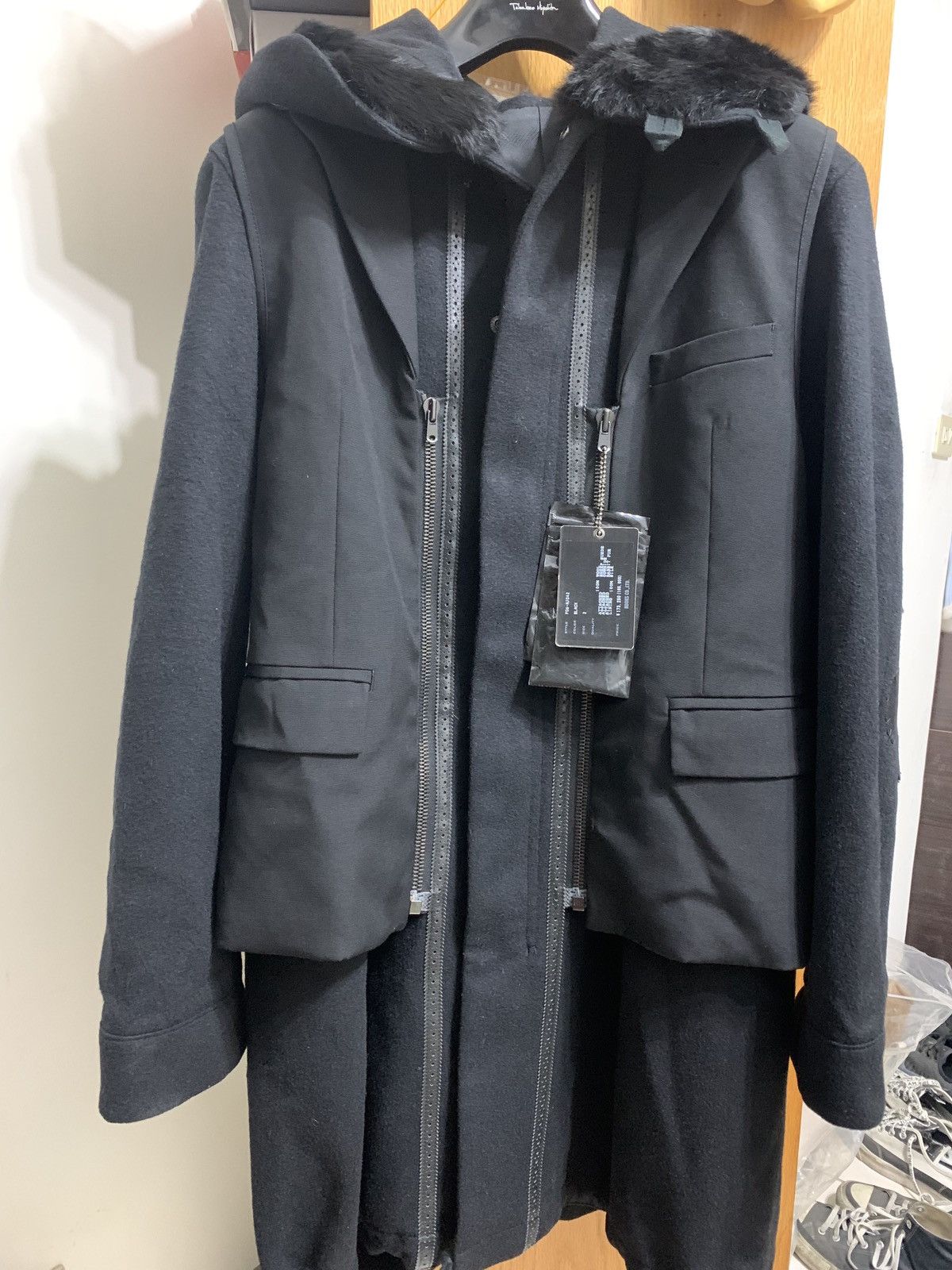 image of Number N Ine x Takahiromiyashita The Soloist Number (N)Ine 06Aw “Noir” M51 Jacket in Black (Size Me
