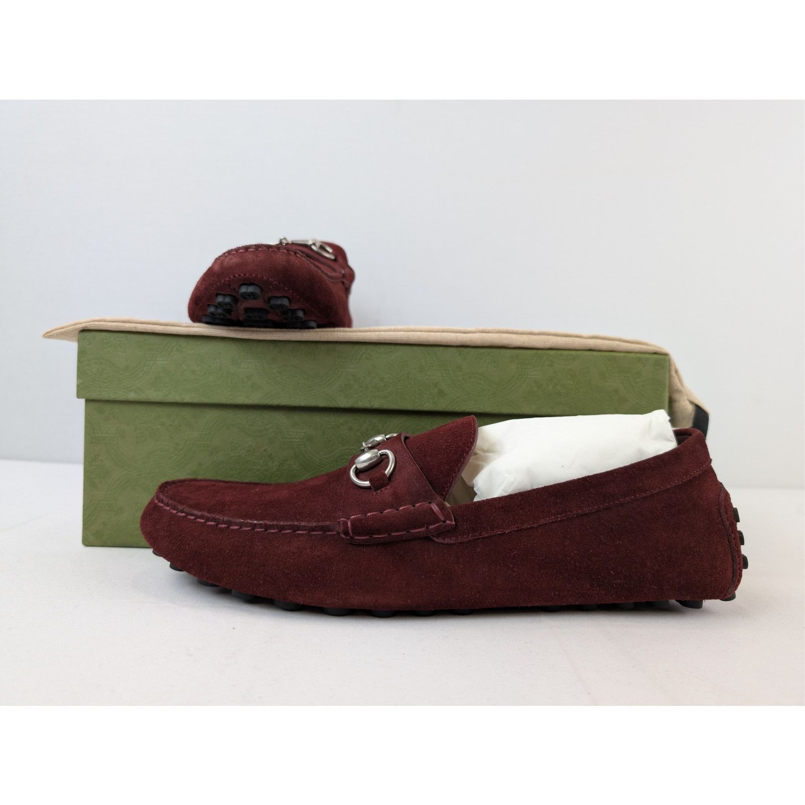 Gucci o1rshd1 Moccasin Leather Suede Sweet Loafers Shoe boots Size US 11.5 / EU 44-45 - 20 Thumbnail