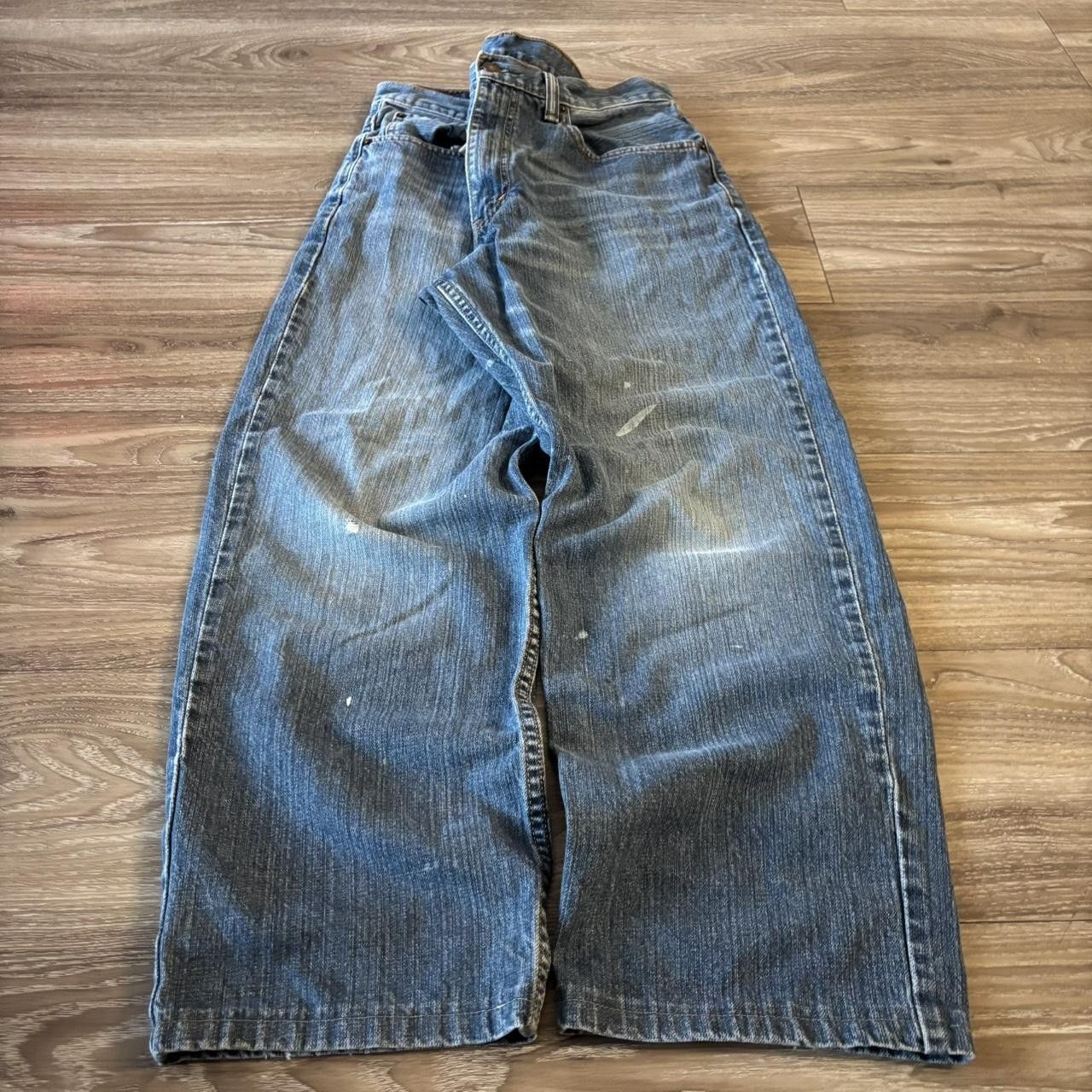 Levi's Crazy Vintage Y2K/2000s Grunge Medium Wash Levis Denim Jeans! 32x27 Size US 32 / EU 48 - 3 Thumbnail