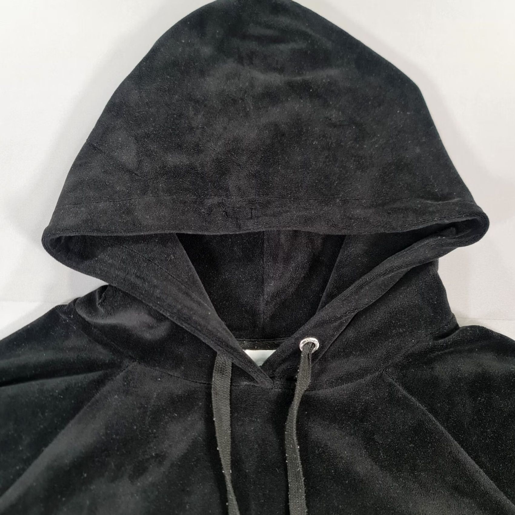 Juicy Couture Juicy Couture Hoodie Womens Black Large Cropped Logo Velvet Pullover Hooded Activewear Casual Ladies L Logo City Sports Size L / US 10 / IT 46 - 2 Thumbnail