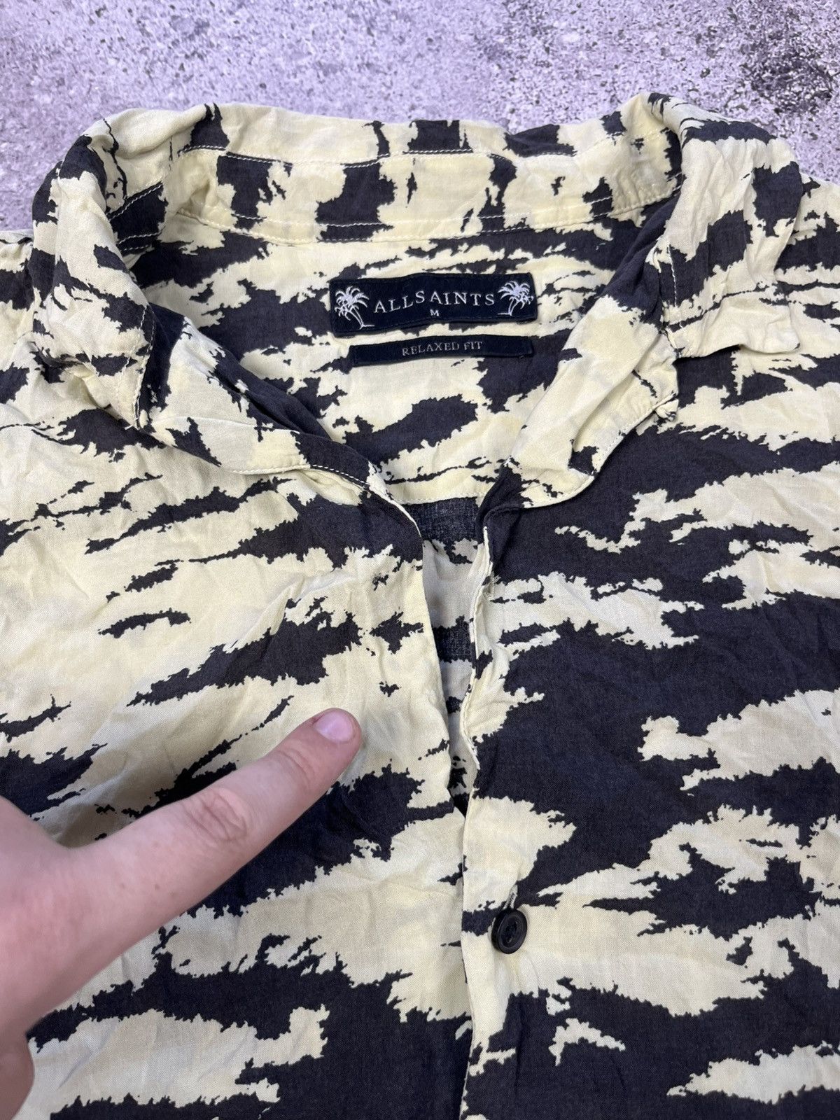 Allsaints Allsainst Hawai Shirt Black Yellow Tiger Size M Mens Size US M / EU 48-50 / 2 - 5 Thumbnail