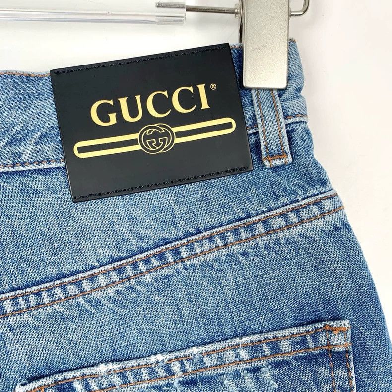 Gucci Gucci Size 25 Leather logo letter apple pattern embroidery Size US 26 / EU 42 - 5 Thumbnail