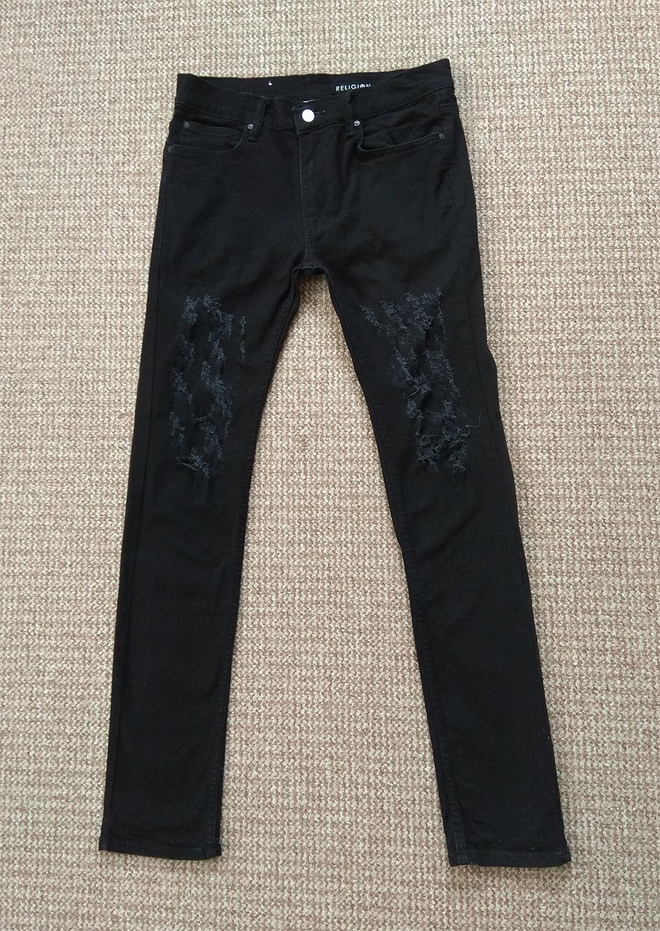 Other Religion Distressed Shredder Denim Jeans Size US 32 / EU 48 - 1 Thumbnail