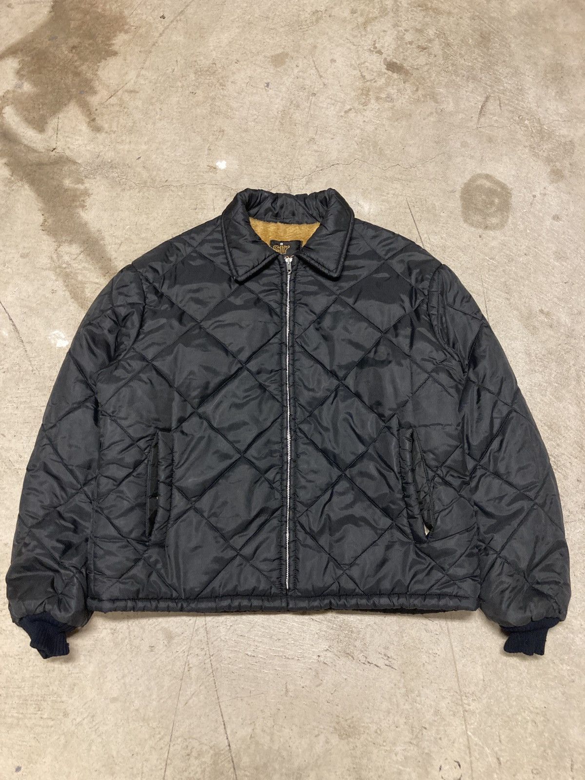 Vintage 60s Sir Jac Diamond Quilted Pile Lined Insulated Jacket Size US L / EU 52-54 / 3 - 2 Thumbnail