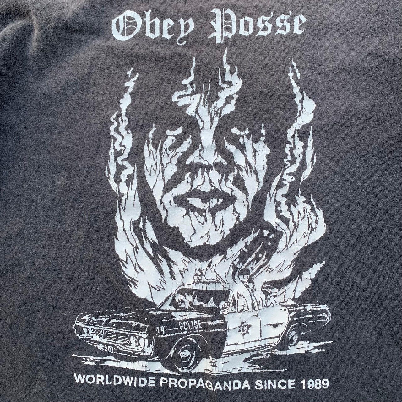 Obey Thrashed Sun Faded Obey Shirt Distressed Grunge ERD WCC BAND Size US L / EU 52-54 / 3 - 8 Thumbnail