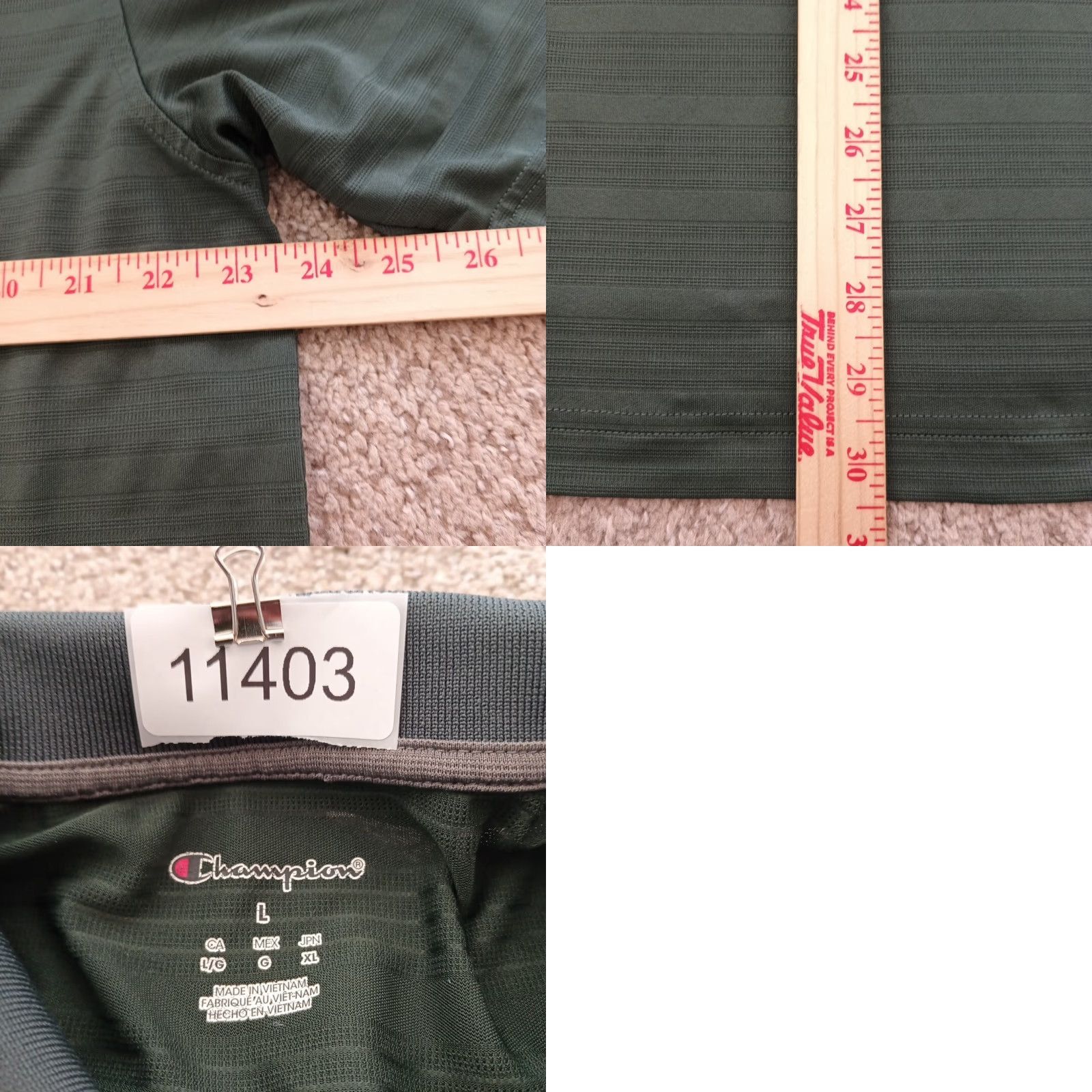 Champion Champion Polo Shirt Mens L Green Striped Mickey US Army Orlando Short Sleeve Size US L / EU 52-54 / 3 - 8 Thumbnail
