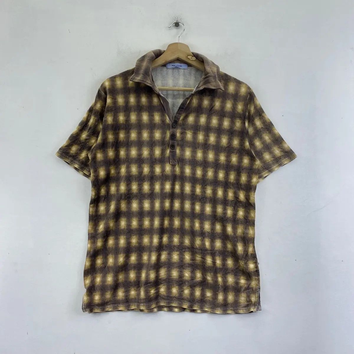 ABAHOUSE Vtg 90’ ABAHOUSE JAPAN AOP All Monogram Polo Tee Shirt Size US M / EU 48-50 / 2 - 1 Thumbnail