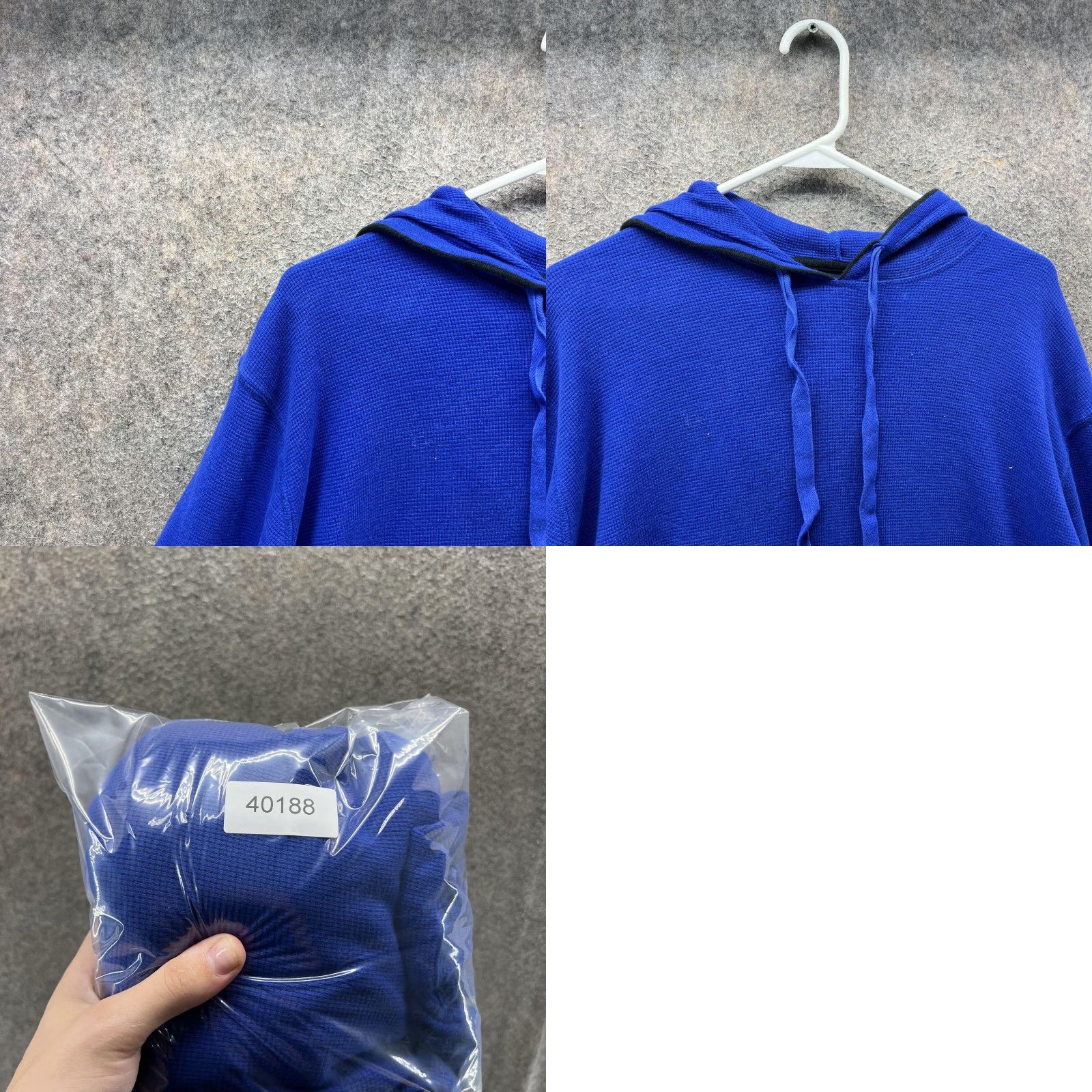 Polo Ralph Lauren Polo Ralph Lauren Pajama Top Mens L Blue Hooded Knit Waffle Lounge Sleepwear Size US L / EU 52-54 / 3 - 8 Thumbnail