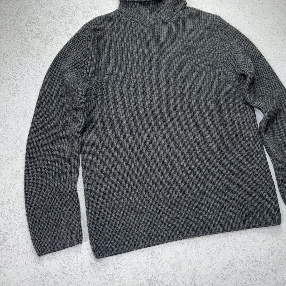 Prada Vintage 00’ Prada Wool Knit Ribbed Turtleneck Sweater Size US XL / EU 56 / 4 - 2 Thumbnail