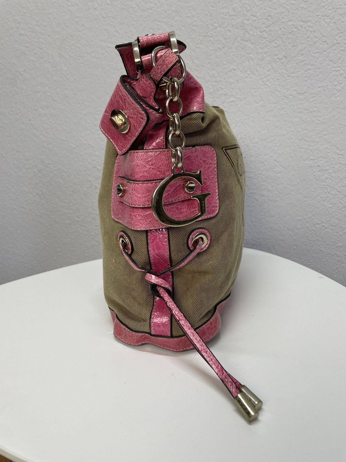 Guess Rare Y2K Vintage Guess Pink Baguette Shoulder Bag Denim Size ONE SIZE - 6 Thumbnail