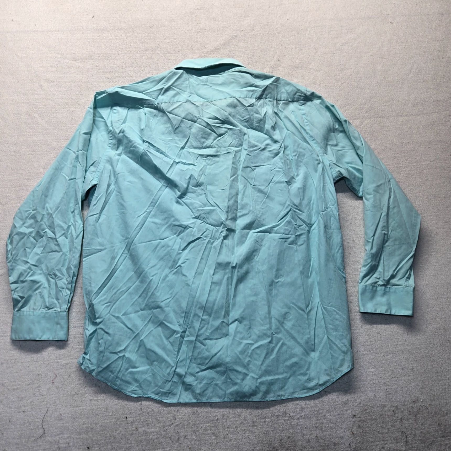 Barrow Craft And Burrow Solid Blue Long Sleeve Button-Up Adult Men's XL Shirt Size US XL / EU 56 / 4 - 7 Thumbnail